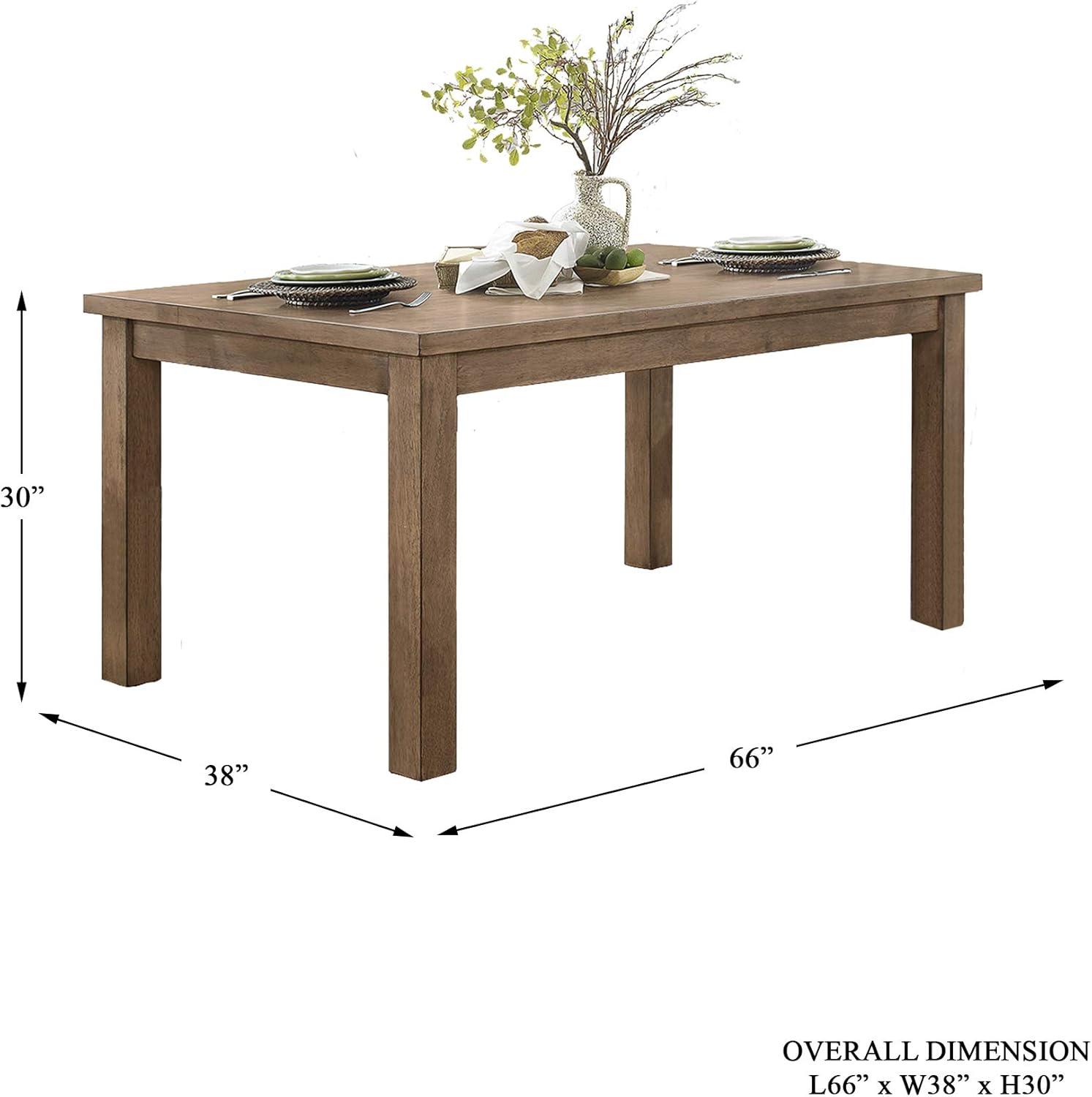 Lexicon Janina Transitional Wood Dining Room Table in Natural