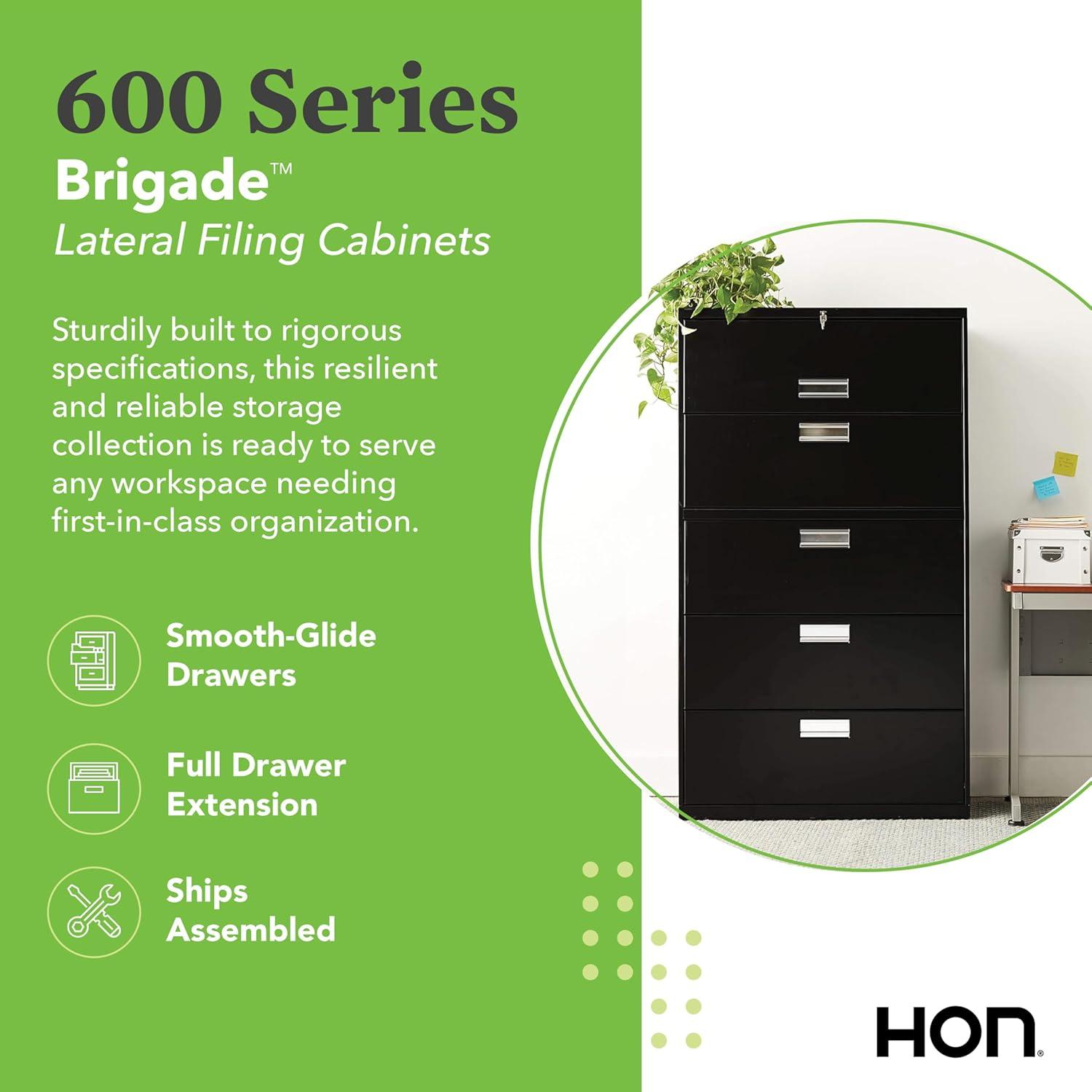 HON Brigade 5 Drawer Lateral Filing Cabinet