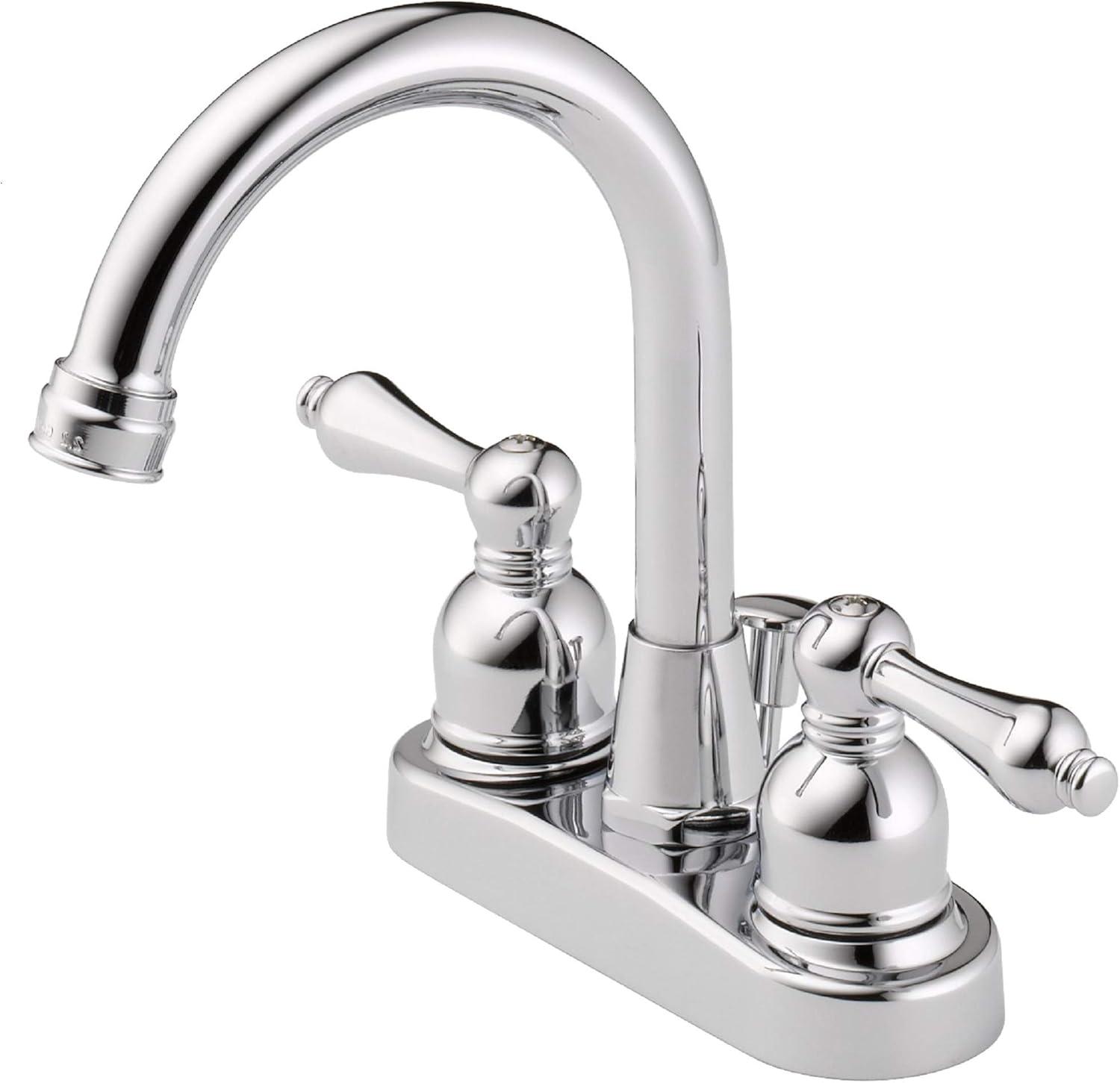 2-Handle Hi-Ar Spout Centerset Bathroom Faucet