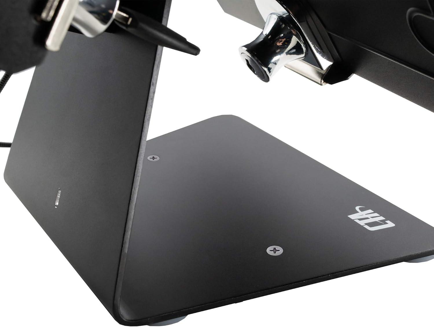 Black Dual Tablet Kiosk Stand with Lockable Enclosures