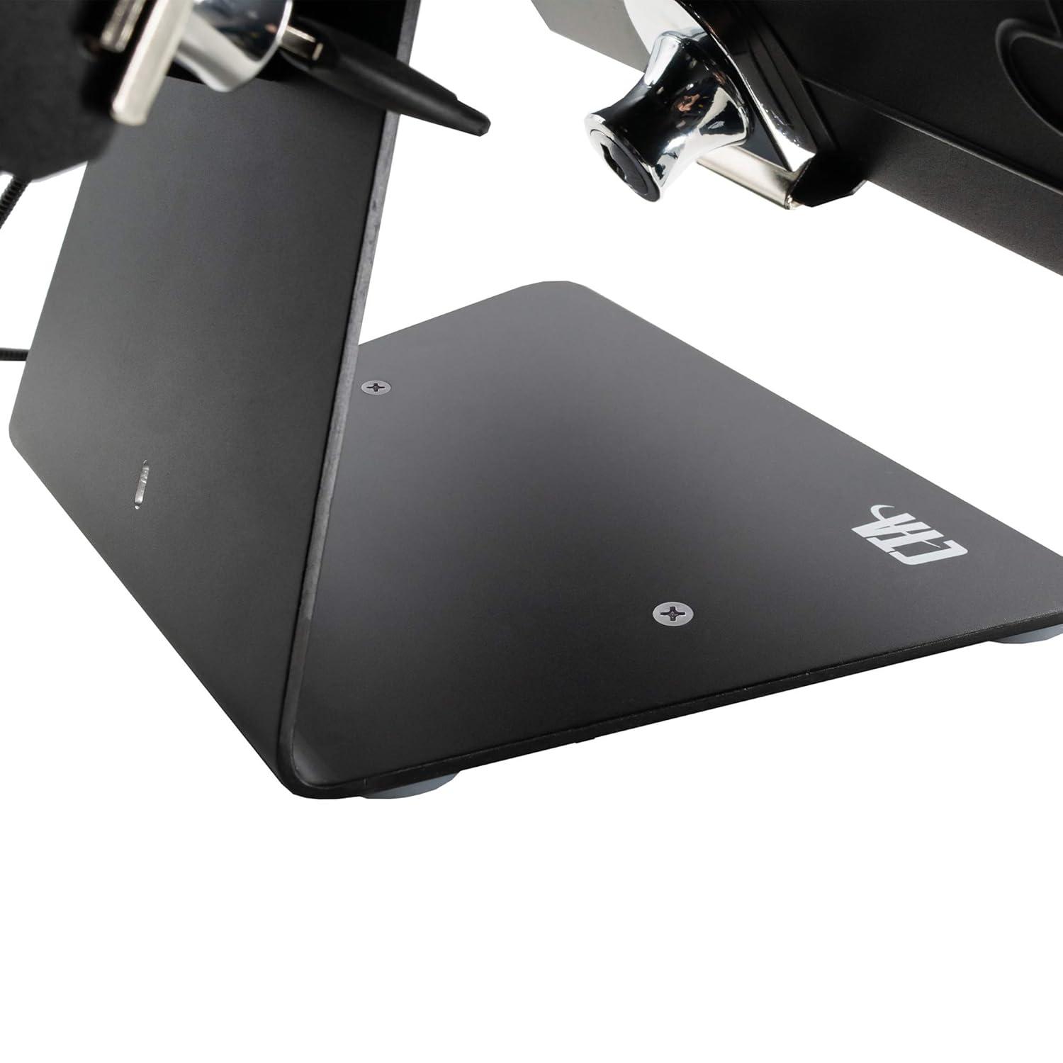 Black Dual Tablet Kiosk Stand with Lockable Enclosures