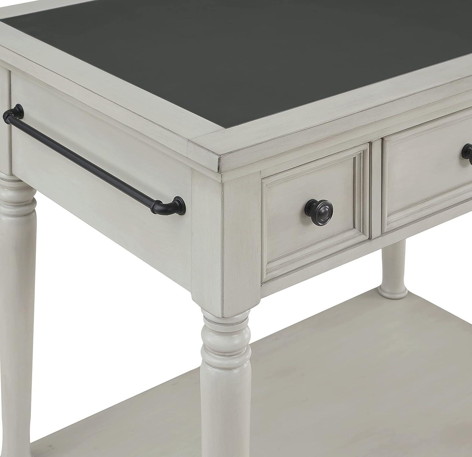 Nottingham Engineered Wood Kitchen Island in Antique White