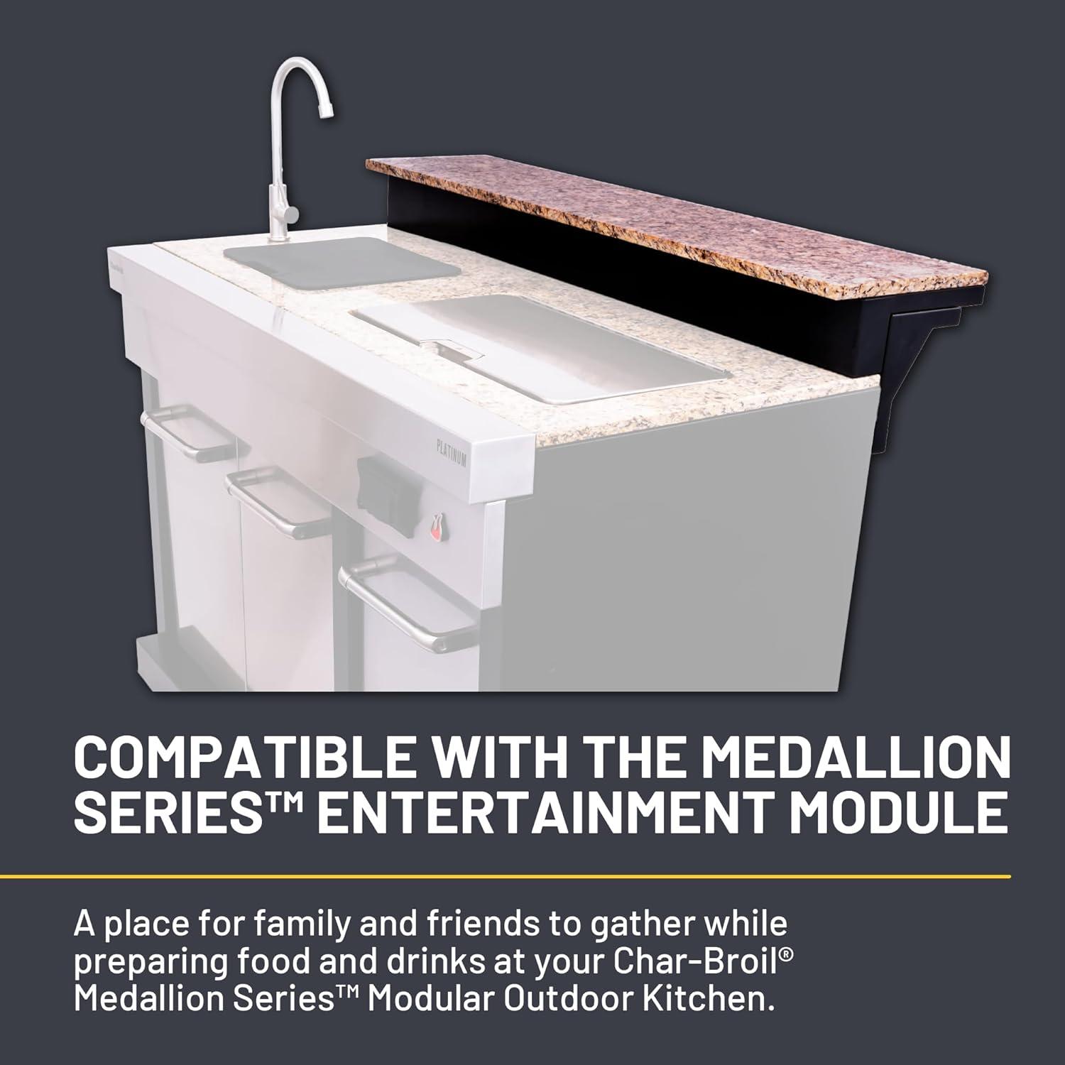 Charbroil Medallion Series Modular Outdoor Kitchen Granite Bar Top Component