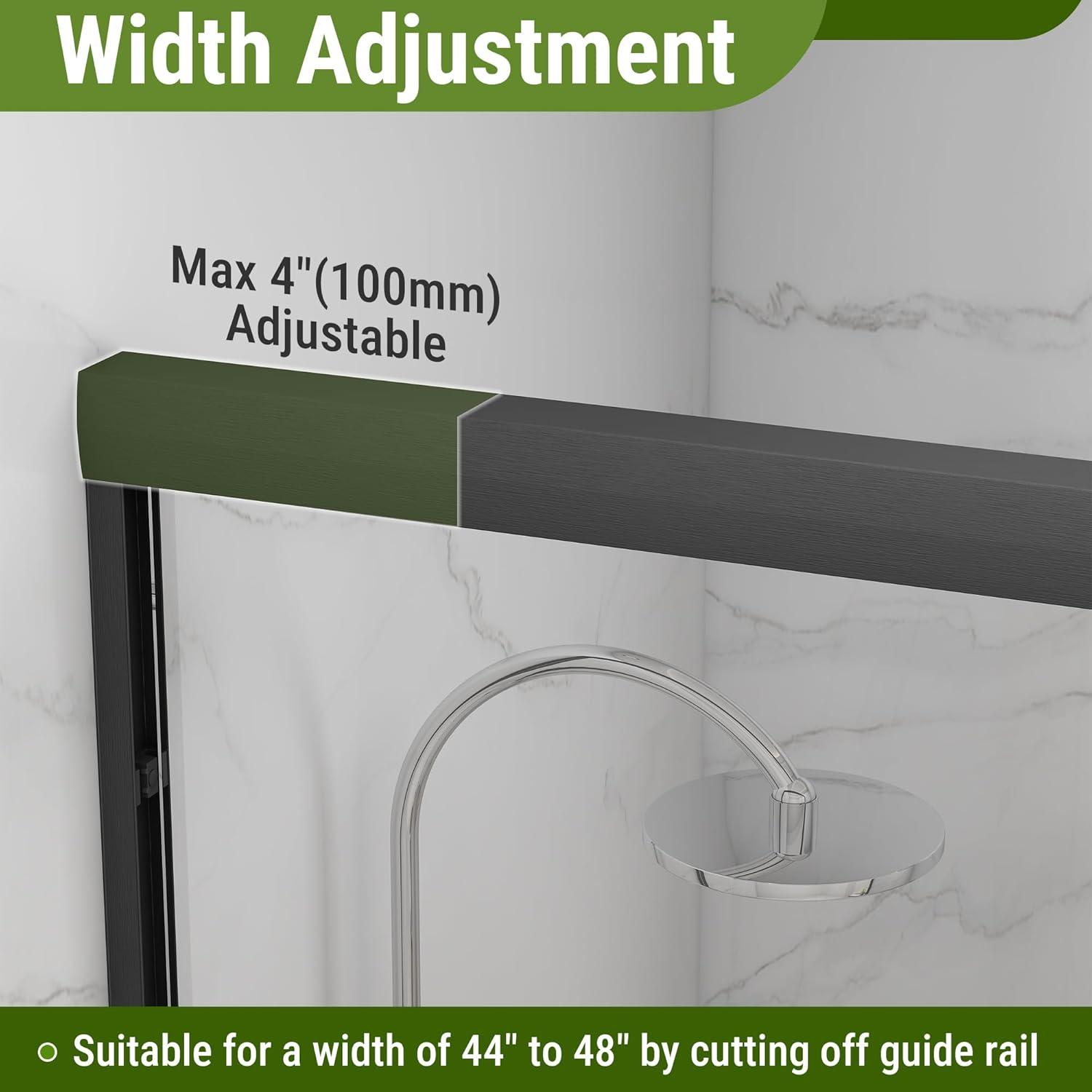 EASTANA Semi-frameless bypass bathroom sliding door AADSH6269LL