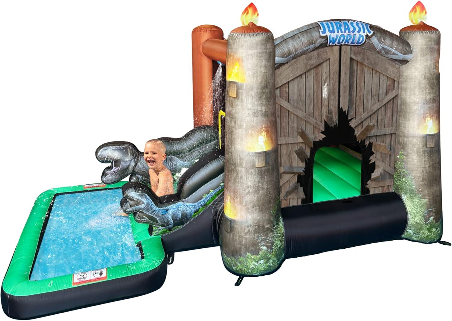 Jurassic World Bounce House with Water Slide and Pool