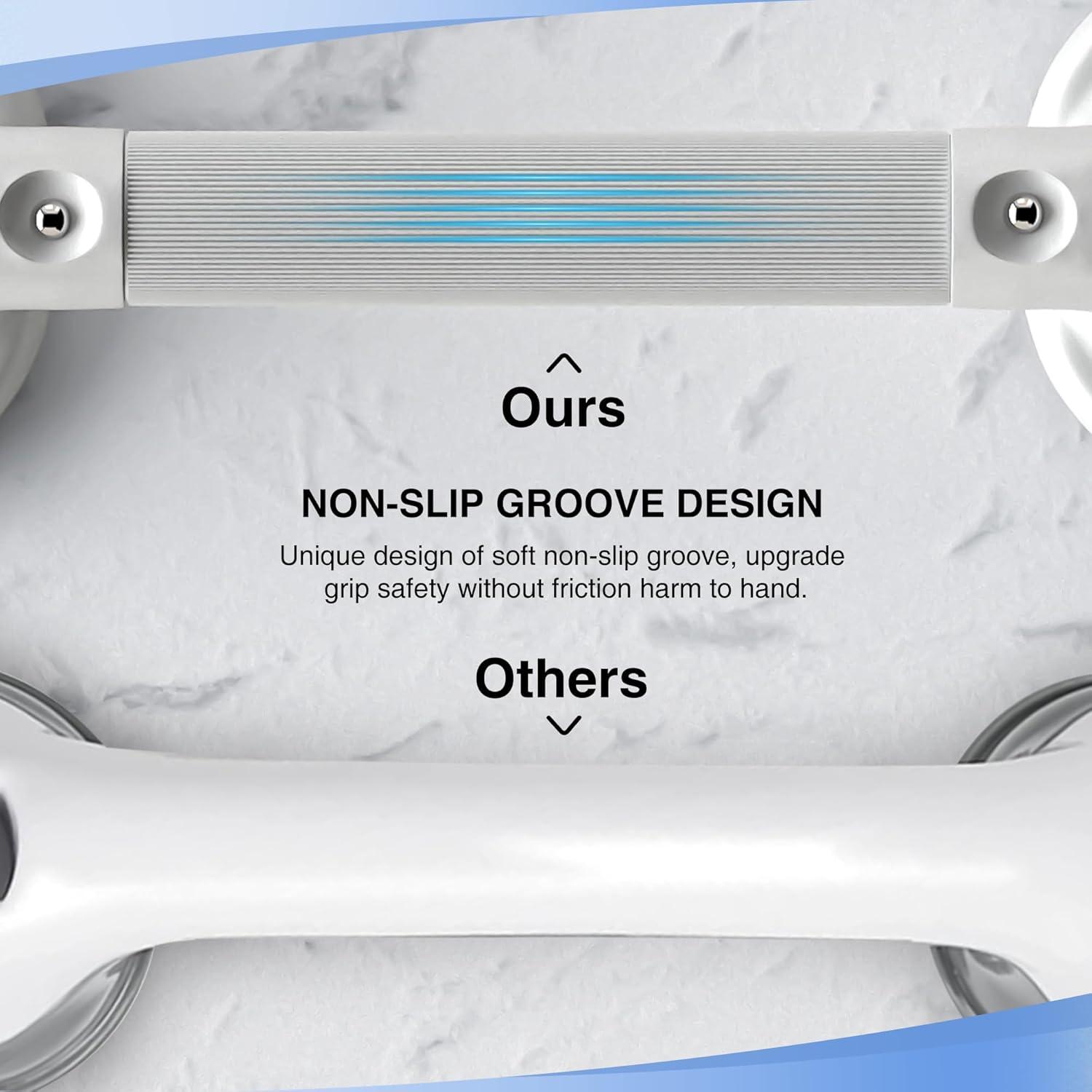 19inch Upgrade Suction Shower Grab Bar, Portable Shower Handle Bar Suction Grip Bar Bathtub Handle with Strong Hold Suction Cup Fitting and Rapid Release for Bathroom(Max Capacity :300lb