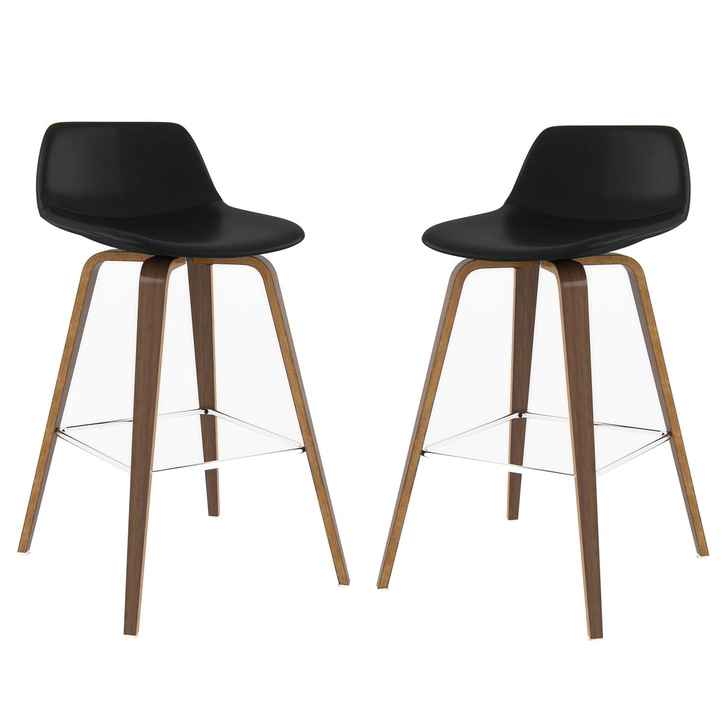 Simpli Home Randolph Bentwood Counter Height Stool