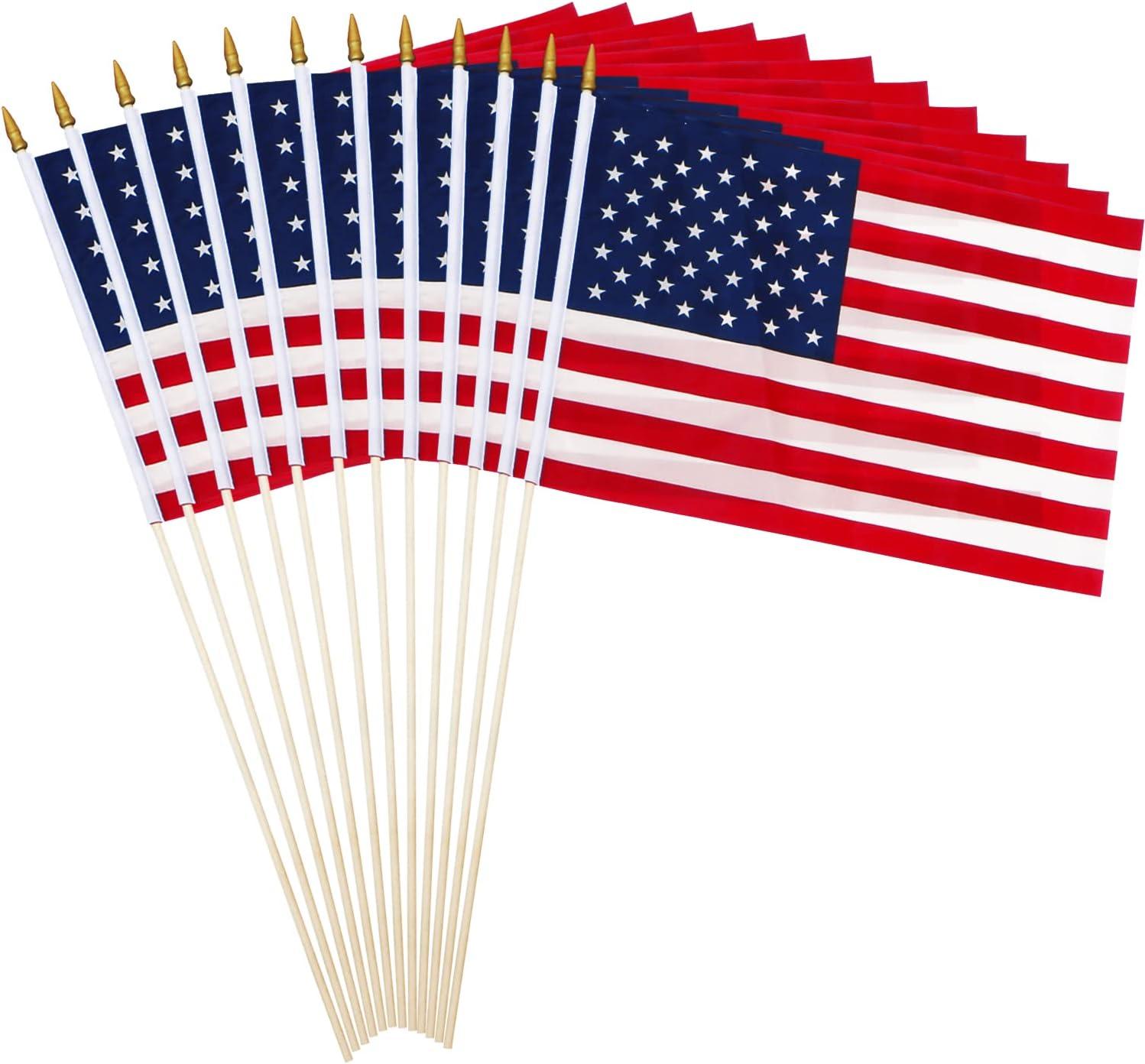 Double Sided 30'' H x 18'' W Polyester Independence Day House Flag