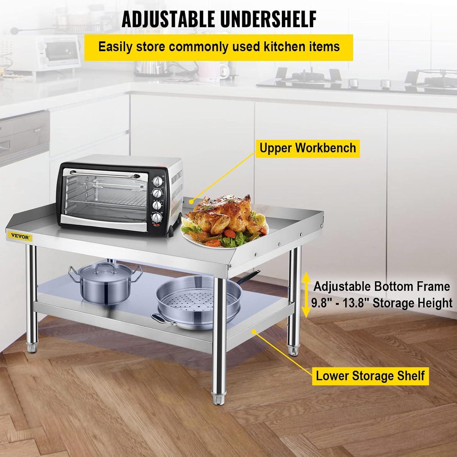 VEVOR VEVOR Stainless Steel 24'' H Work Table