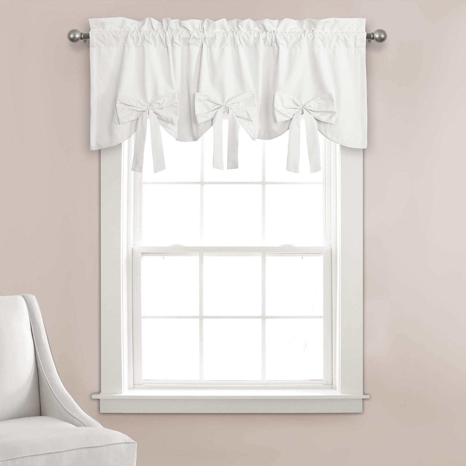 Lush Decor Melody Bow Scalloped 52'' W Window Valance