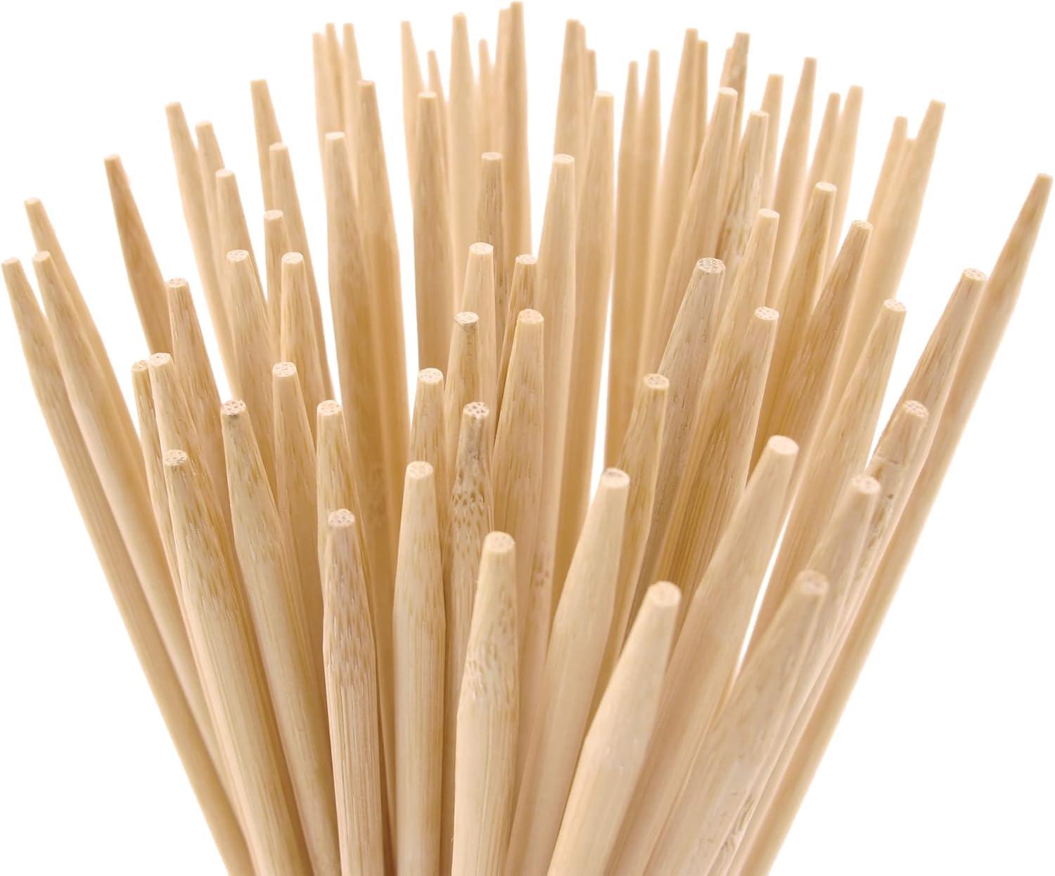 BambooMN 5mm Semi-Point Multipurpose Bonfire Roasting Bamboo Skewers - 24" (61cm) - 1,000 Pieces