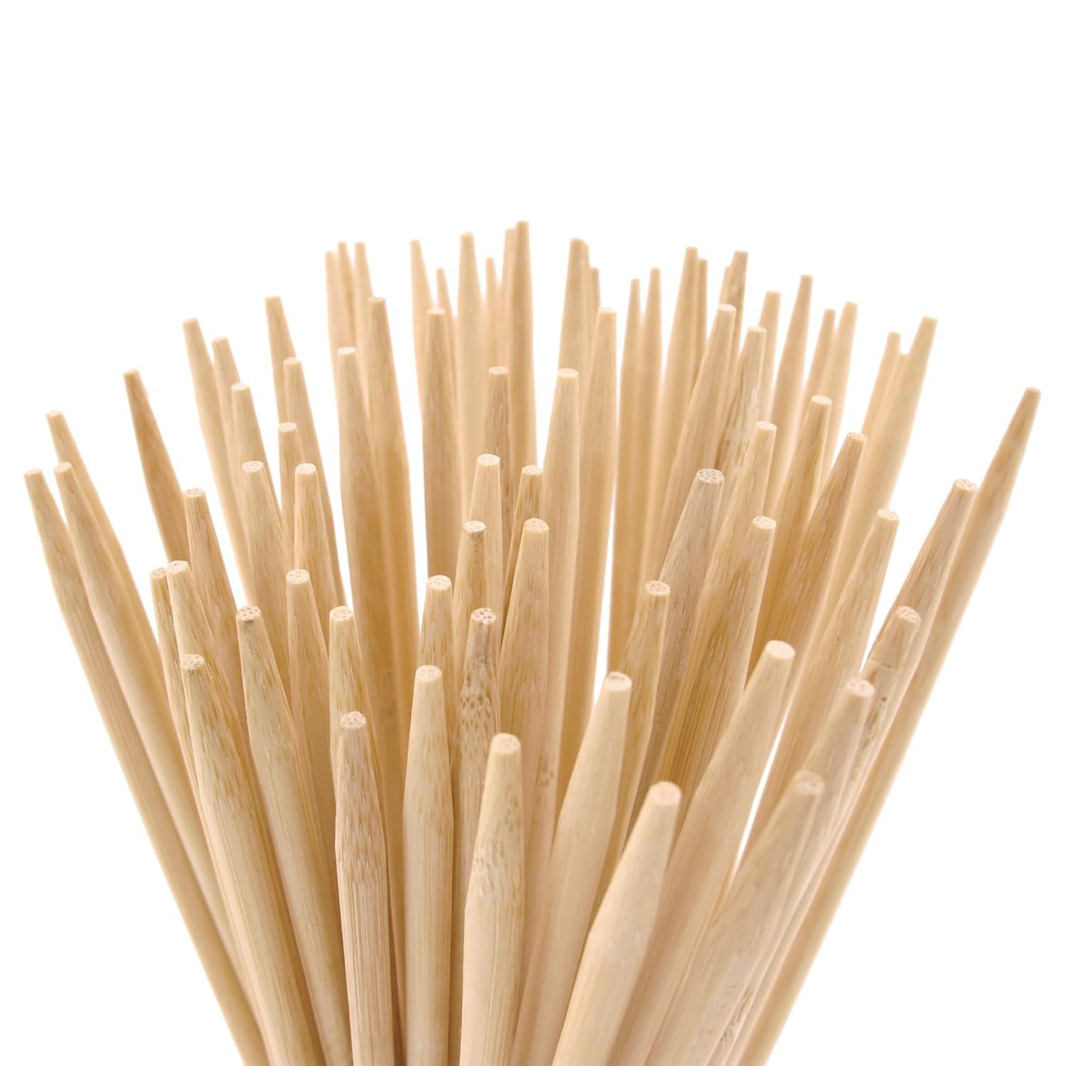 BambooMN 5mm Semi-Point Multipurpose Bonfire Roasting Bamboo Skewers - 24" (61cm) - 1,000 Pieces