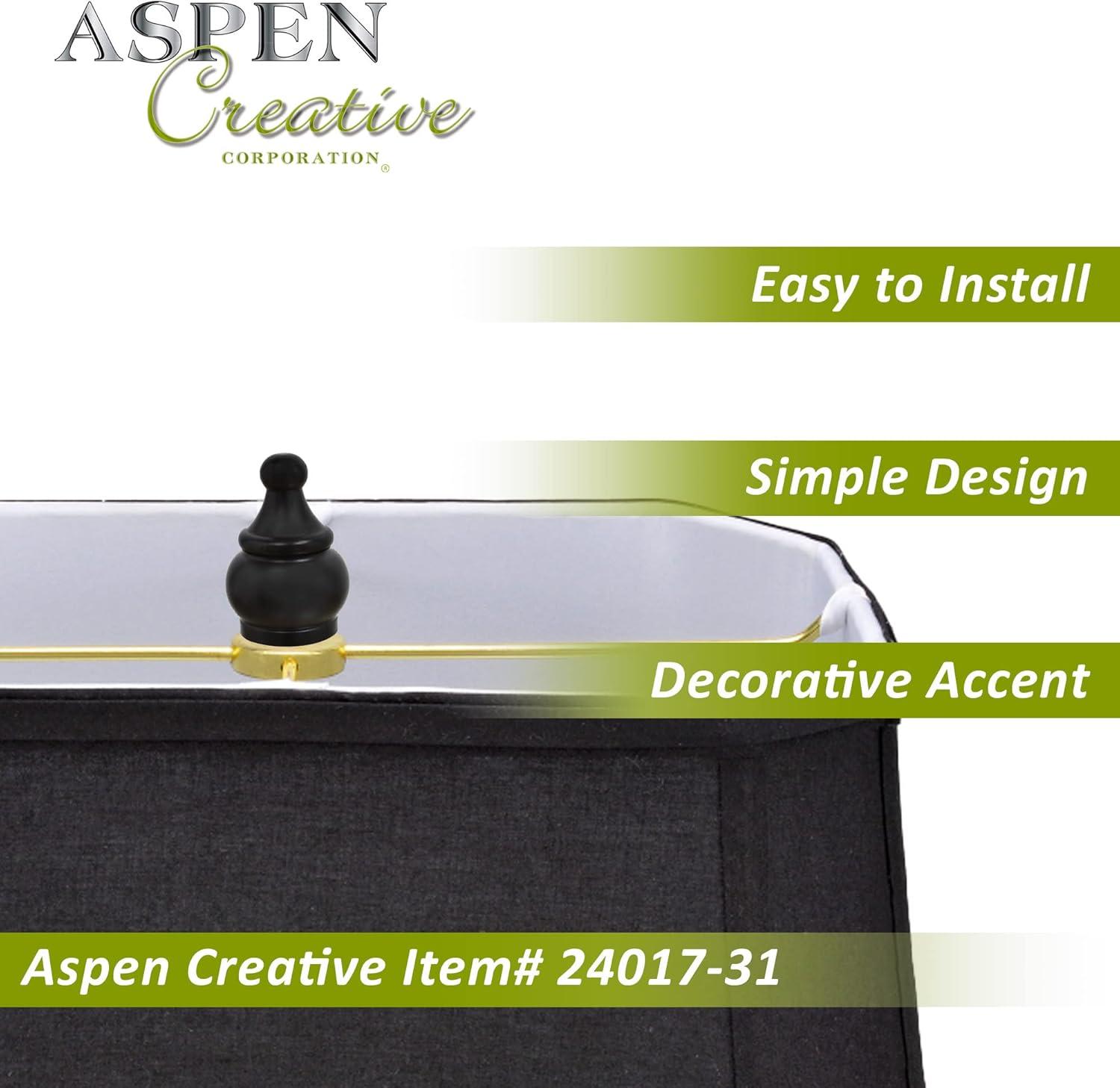 Aspen Creative 24017-31 Steel Lamp Finial in Oil Rubbed Bronze Finish, 1-1/2" Tall (1 Pack)