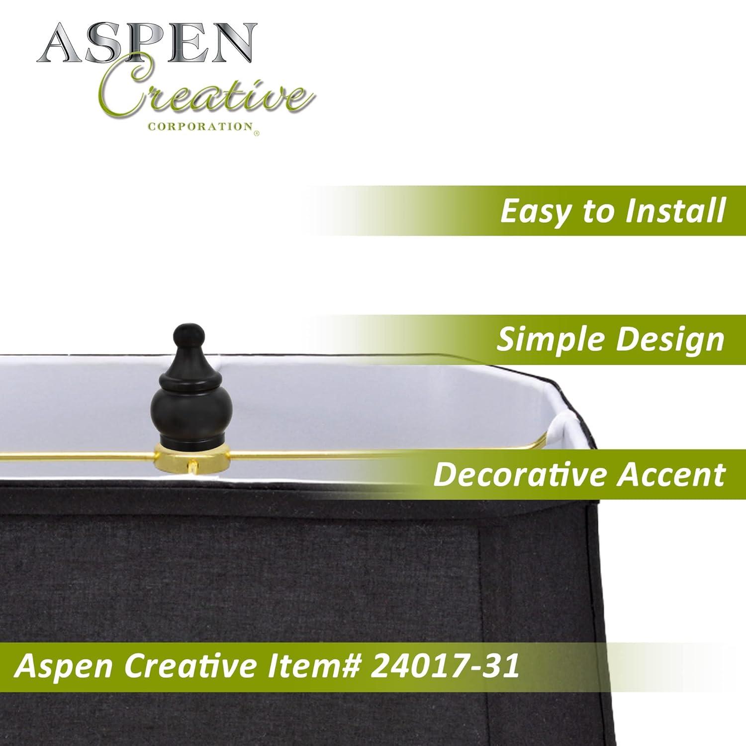 Aspen Creative 24017-31 Steel Lamp Finial in Oil Rubbed Bronze Finish, 1-1/2" Tall (1 Pack)