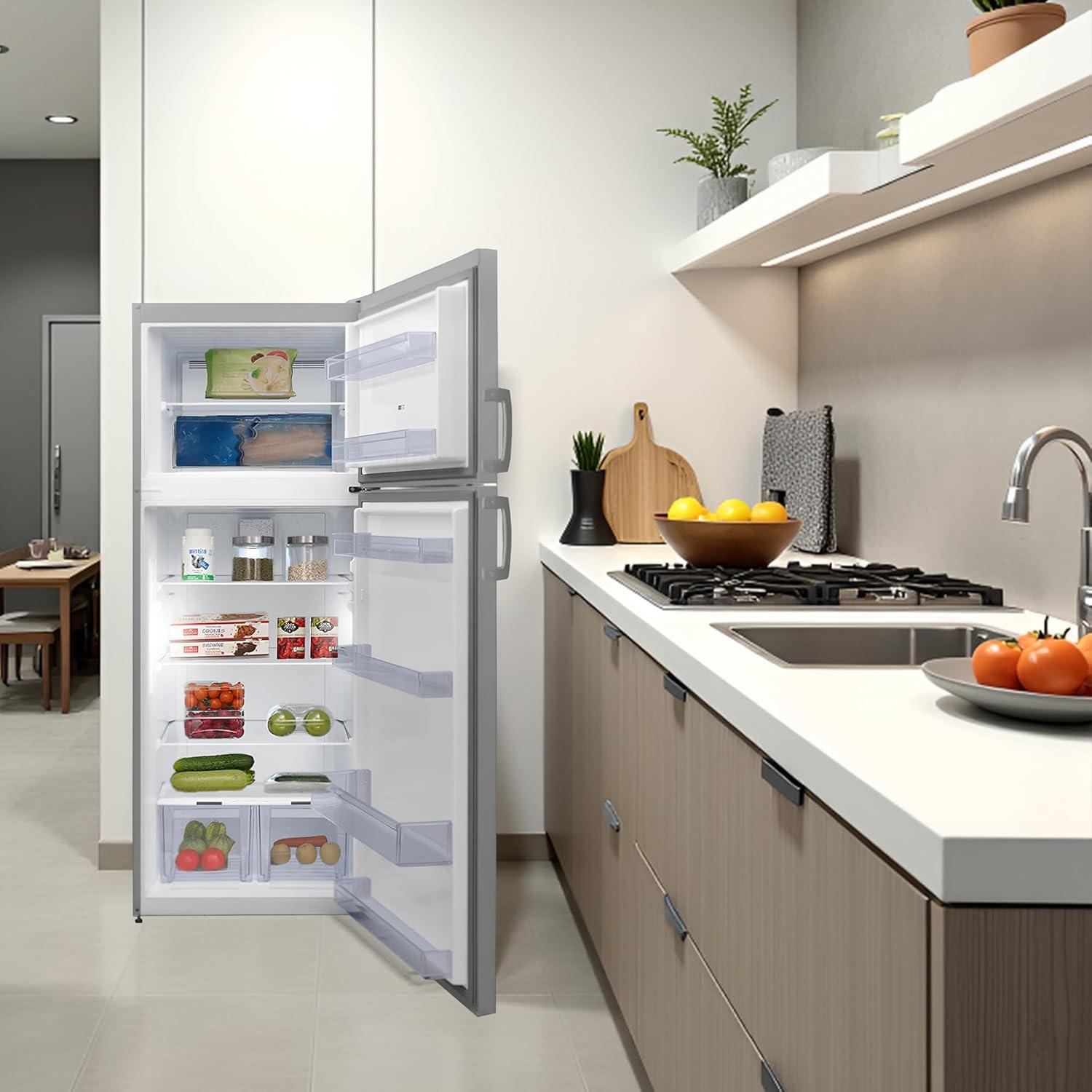 Equator Advanced Appliances Equator 14.3 cf Stainless Refrigerator-Freezer Top Mount Frost Free E-Star Europe RF 142 S