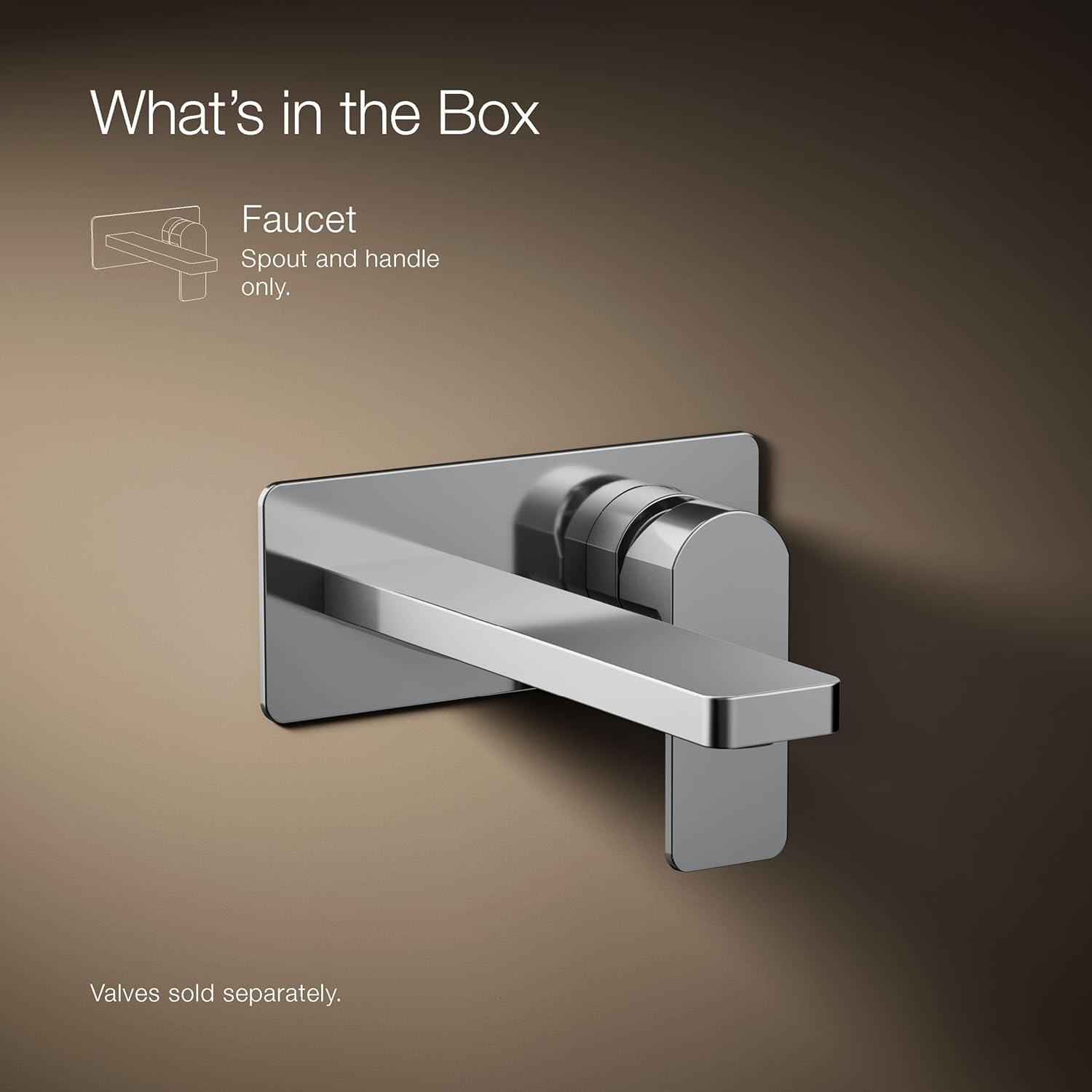 Parallel Wall-Mount Single-Handle Bathroom Sink Faucet