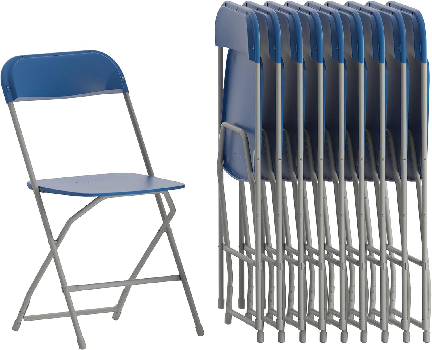 Flash Furniture Hercules Series Plastic Folding Chair - 10 Pack 650LB Weight Capacity