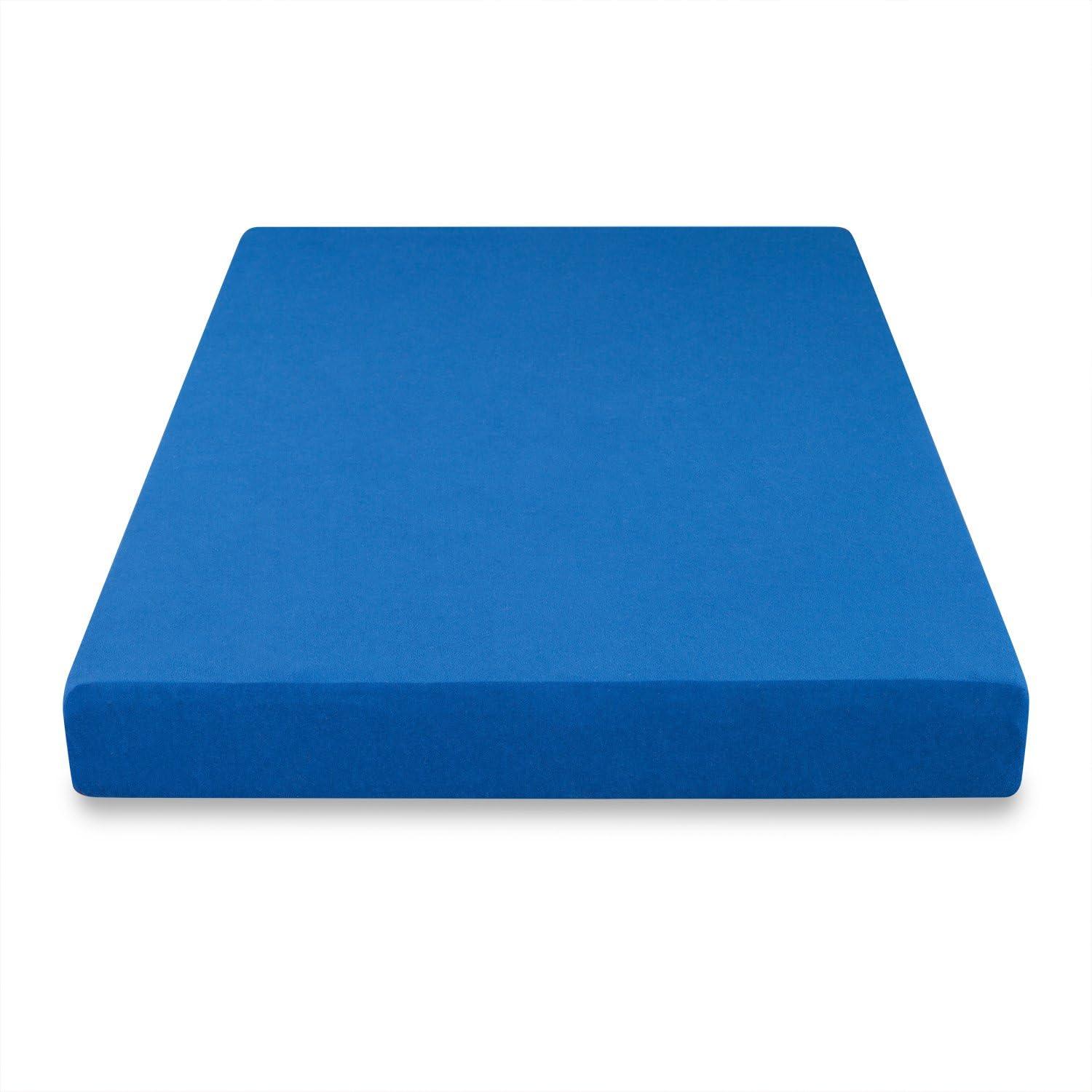 Blue 5-Inch Memory Foam Mattress for Twin Beds