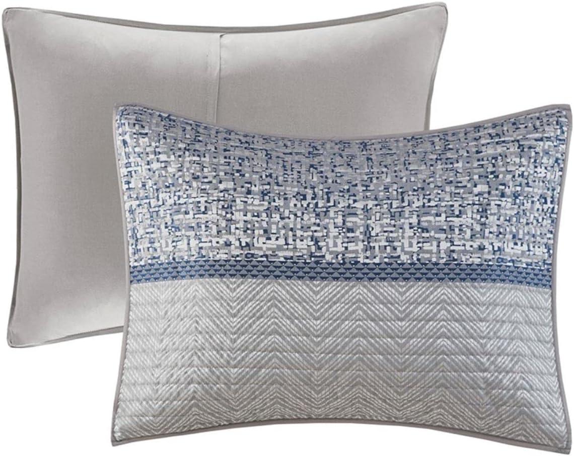 Rhapsody 6 Piece Reversible Jacquard Quilt Set with Throw Pillows