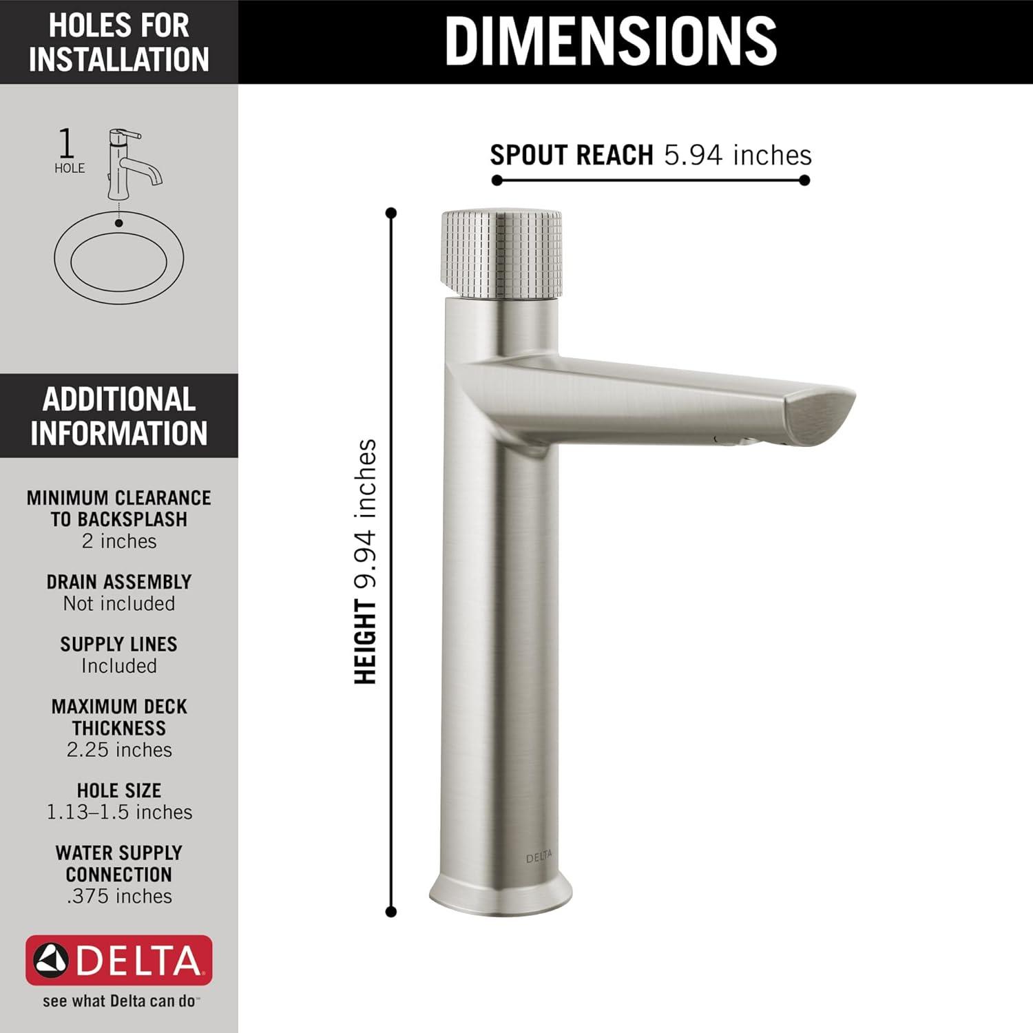 Galeon Single Hole Bathroom Faucet with Drain Assembly
