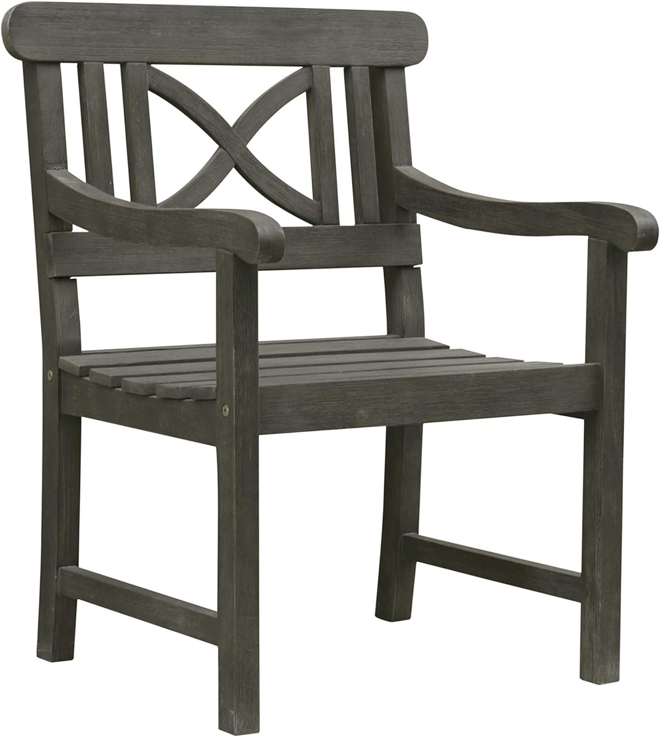 Renaissance Hand-Scraped Acacia Hardwood Outdoor Dining Chair
