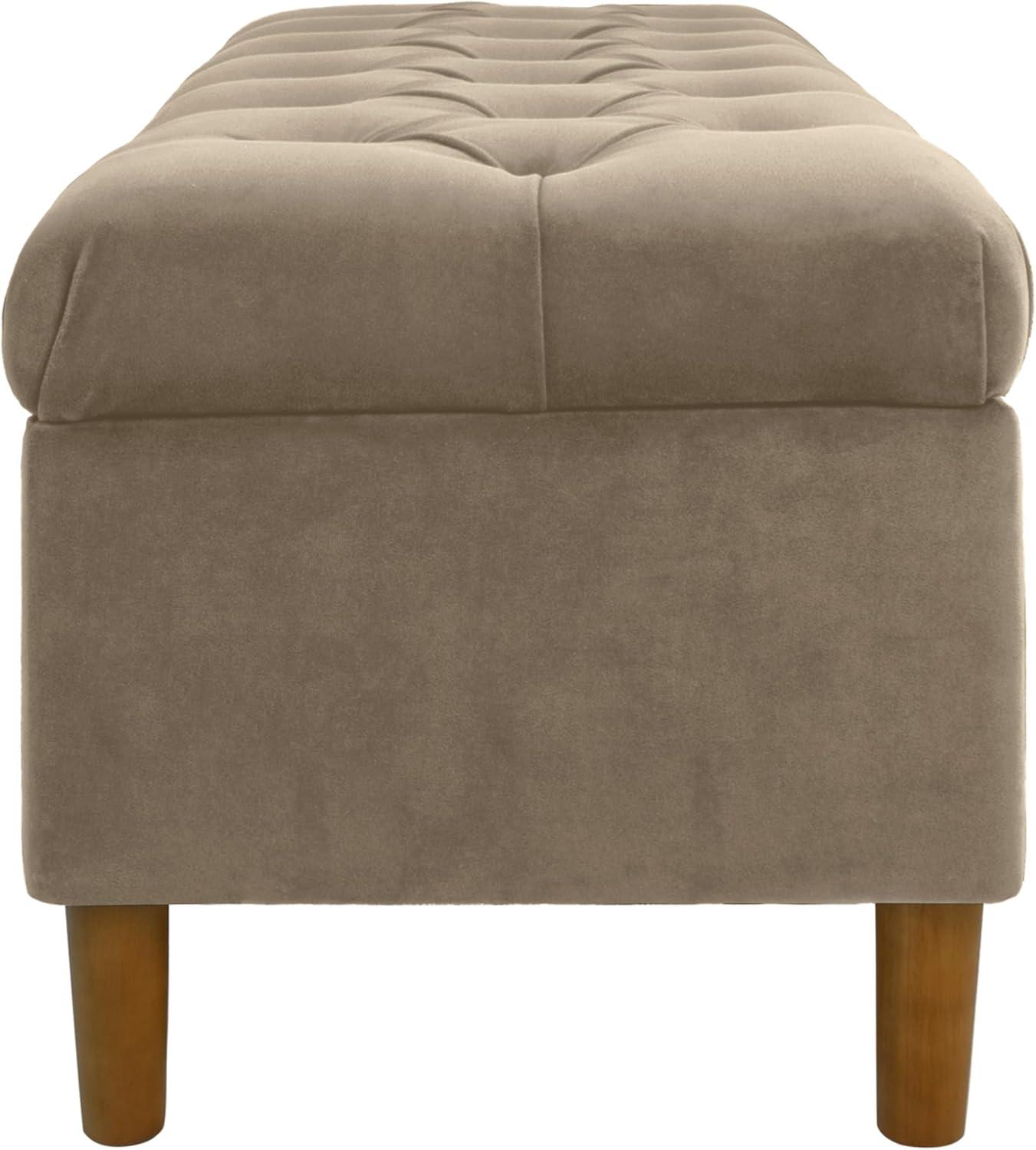 Velvet Upholstered Storage Bench