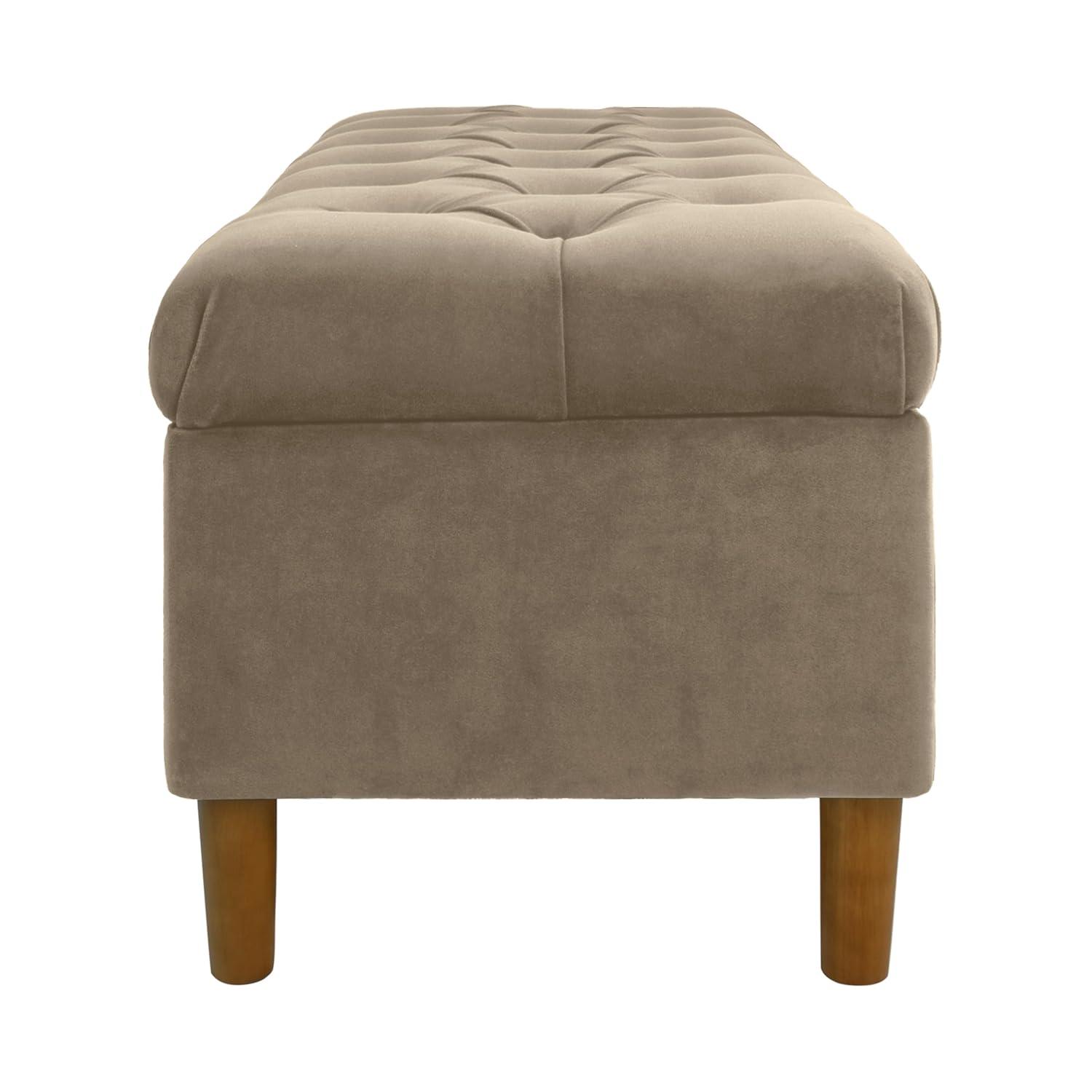 HomePop Velvet Upholstered Storage Bench