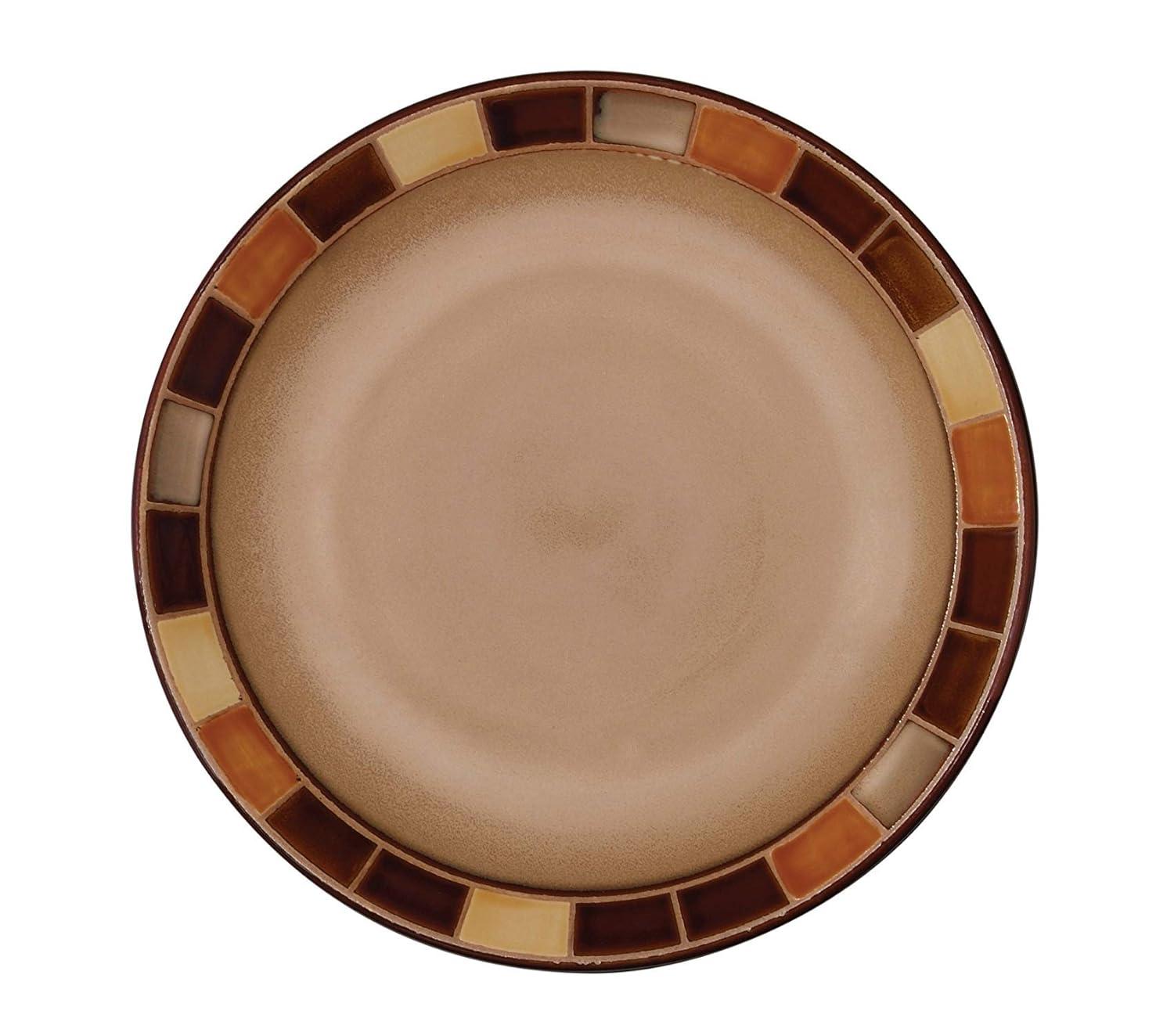 Gibson Elite Casa Estebana 16 Piece Dinnerware Plates, Bowls, & Mugs Set, Cream