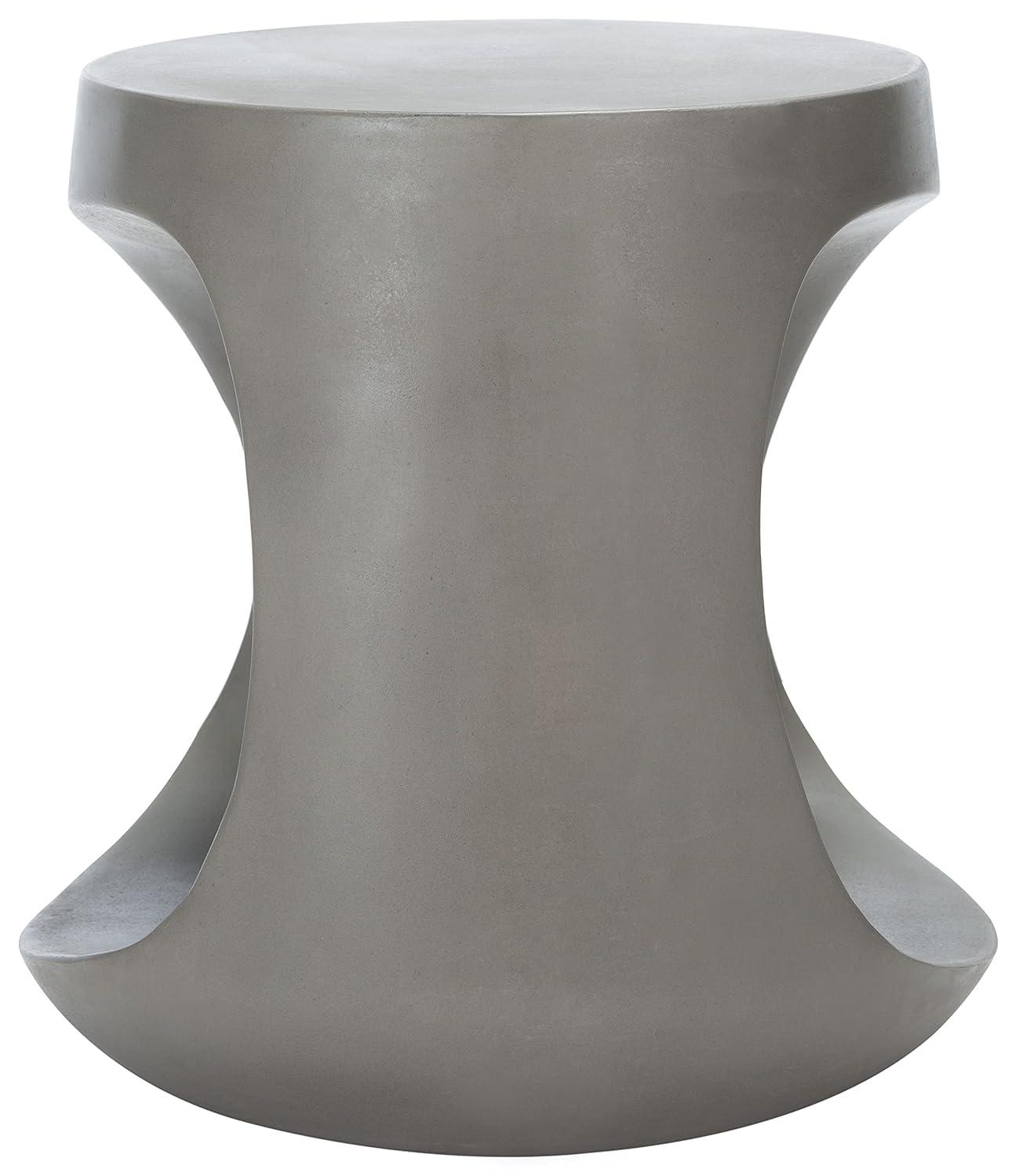 Vikki Concrete Accent Stool - Indoor/Outdoor - VNN1040 - Gray - Safavieh