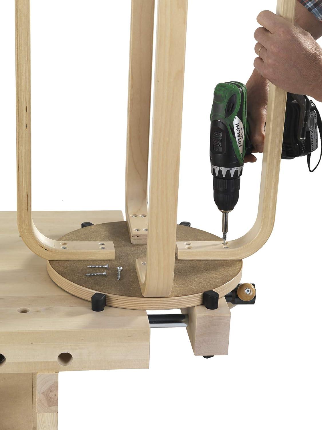 Compact Nordic Birch Workbench with Dual Vises for Hobbyists