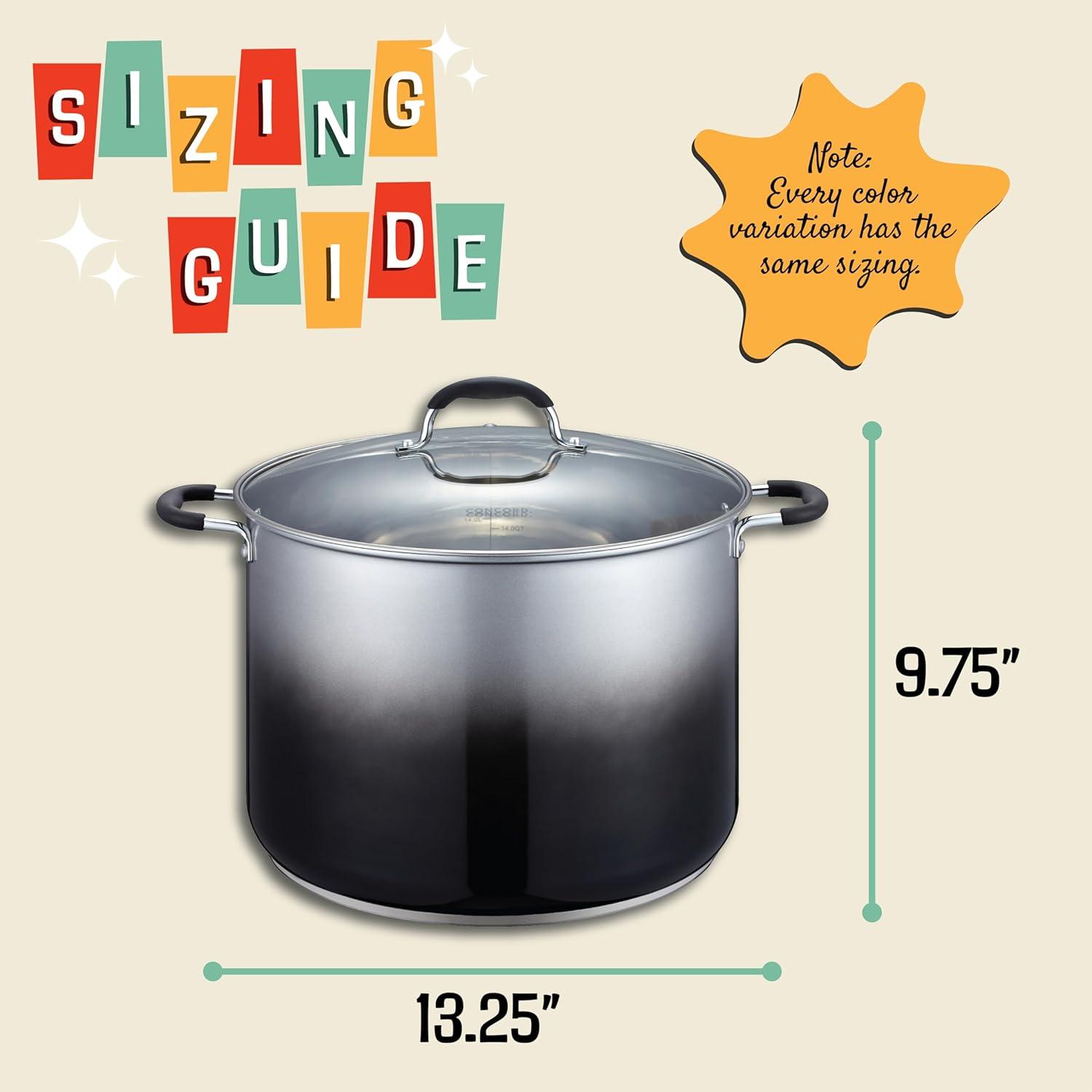 Concord Cookware Concord Cookware 20 Quarts Non-Stick Stainless Steel Stock Pot