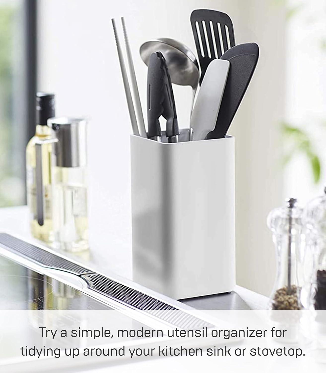 Yamazaki Home Kitchen Utensil Holder, Steel