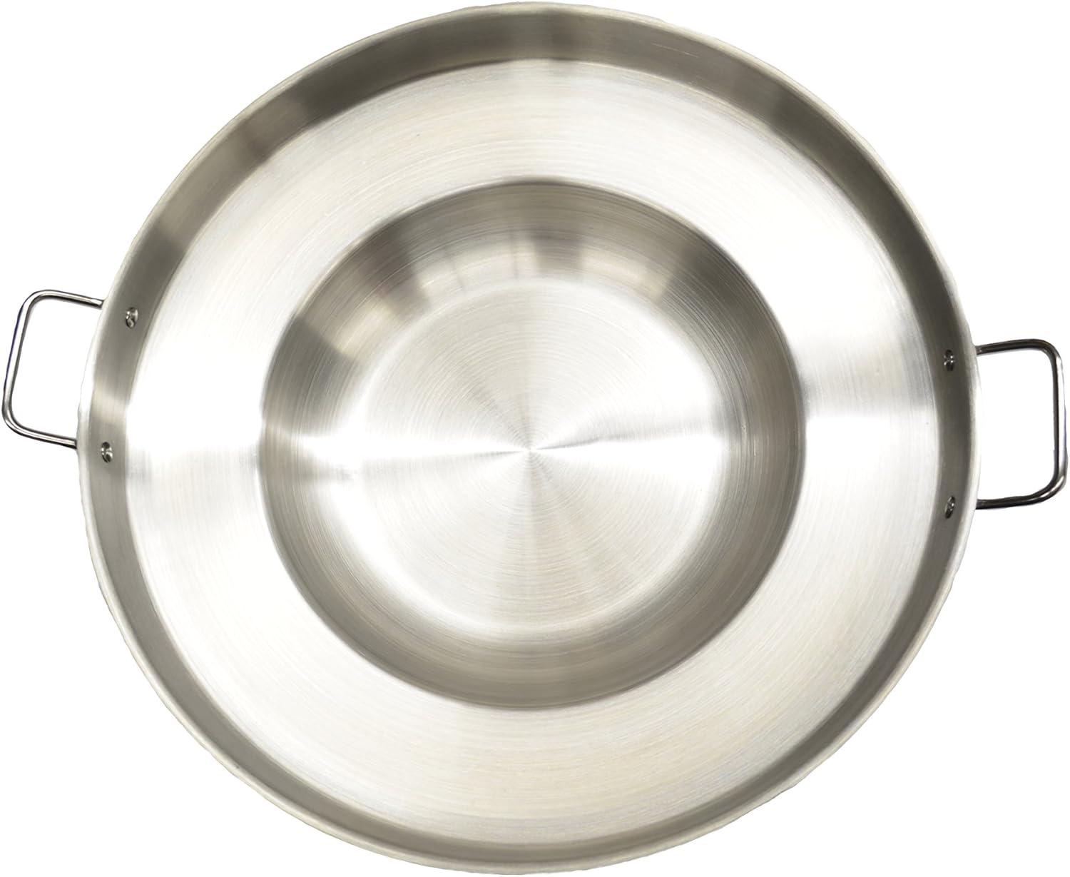 Stainless Steel Comal Pozo Para Tacos (Downward Concave for Frying)