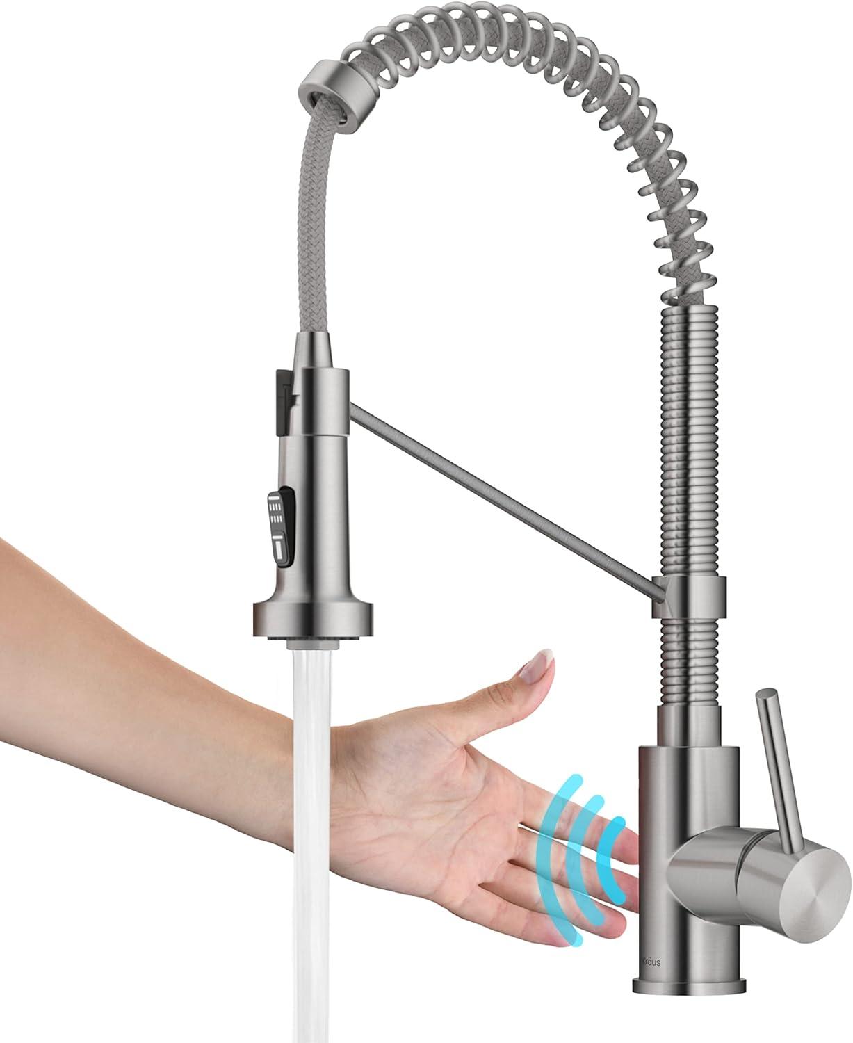 Kraus Bolden Touchless Sensor Commercial Style 2-Function Single Handle Pull-Down Kitchen Faucet