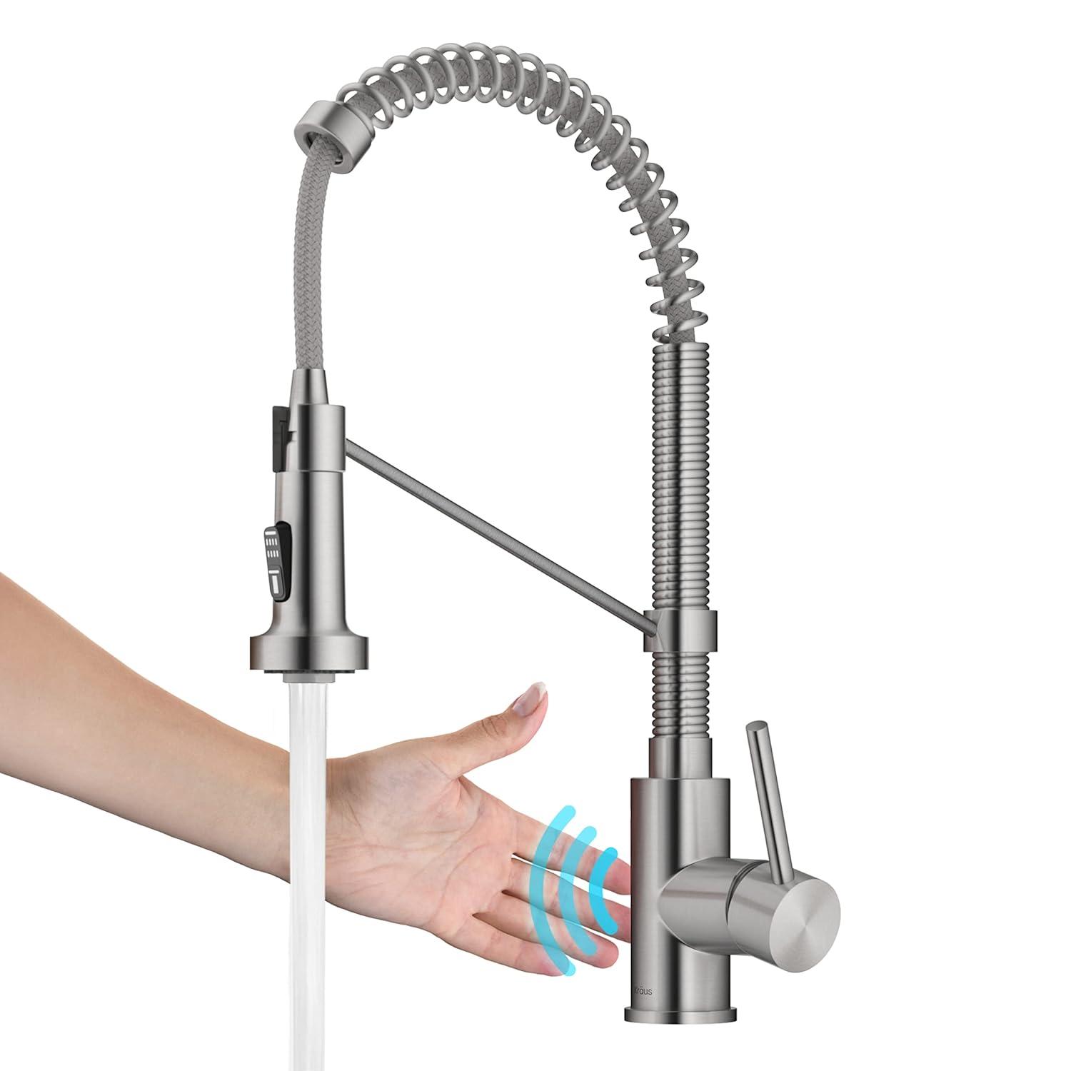 Kraus Bolden Touchless Sensor Commercial Style 2-Function Single Handle Pull-Down Kitchen Faucet