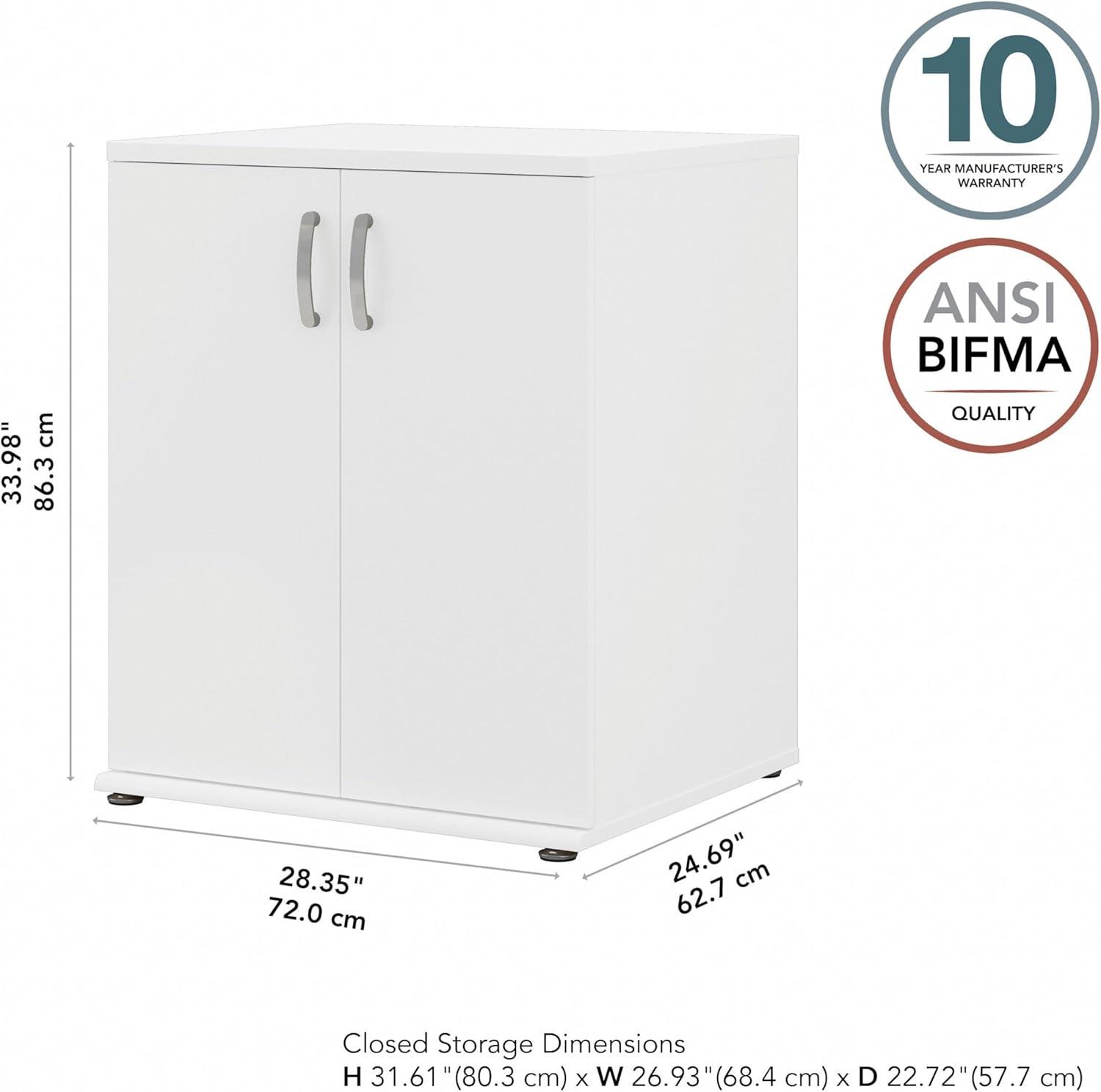 Bush Business Furniture Universal Laundry Room Storage Cabinet with Doors and Shelves