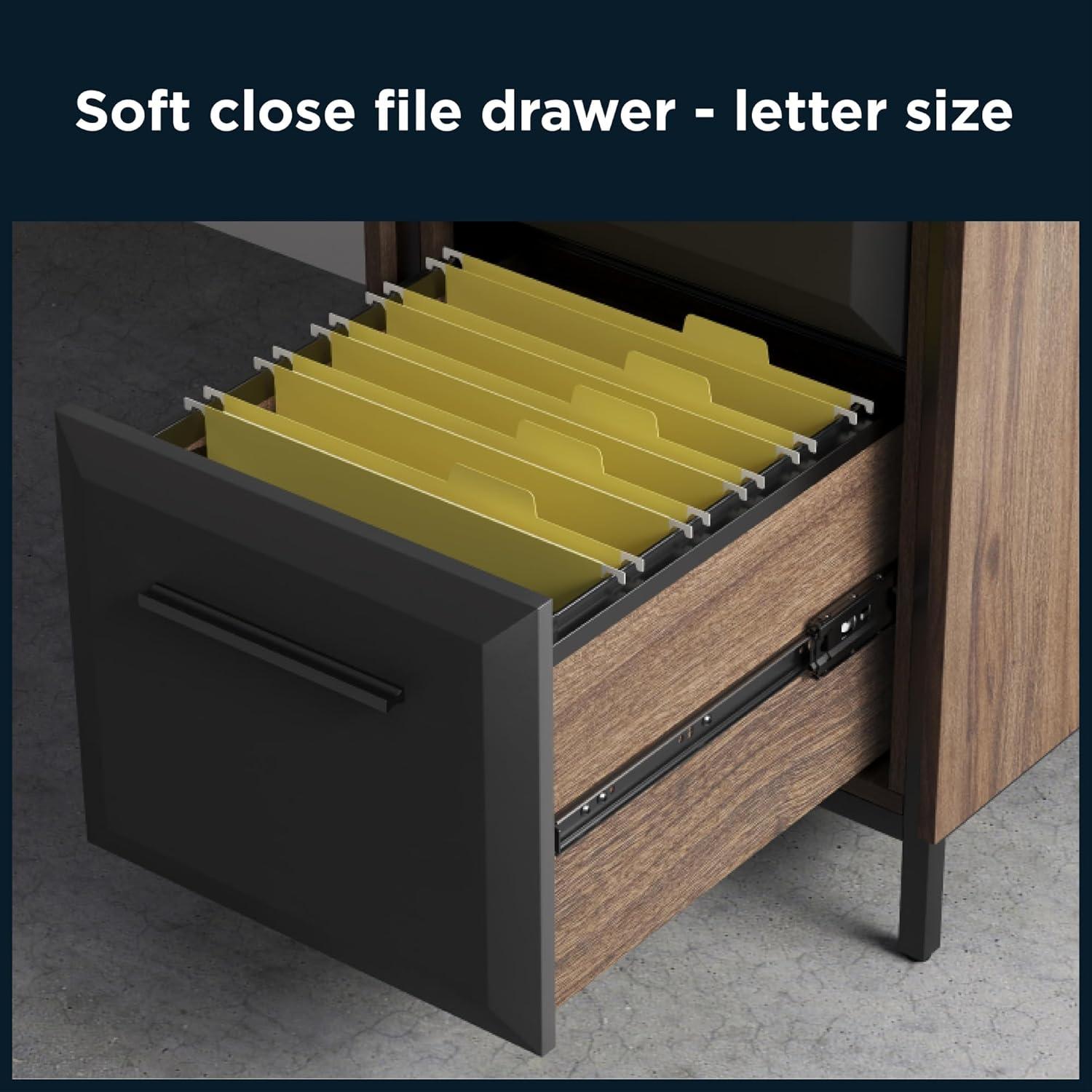 Thomasville® Alderbrook 21"D Vertical 2-Drawer File Cabinet, Walnut/Matte Black