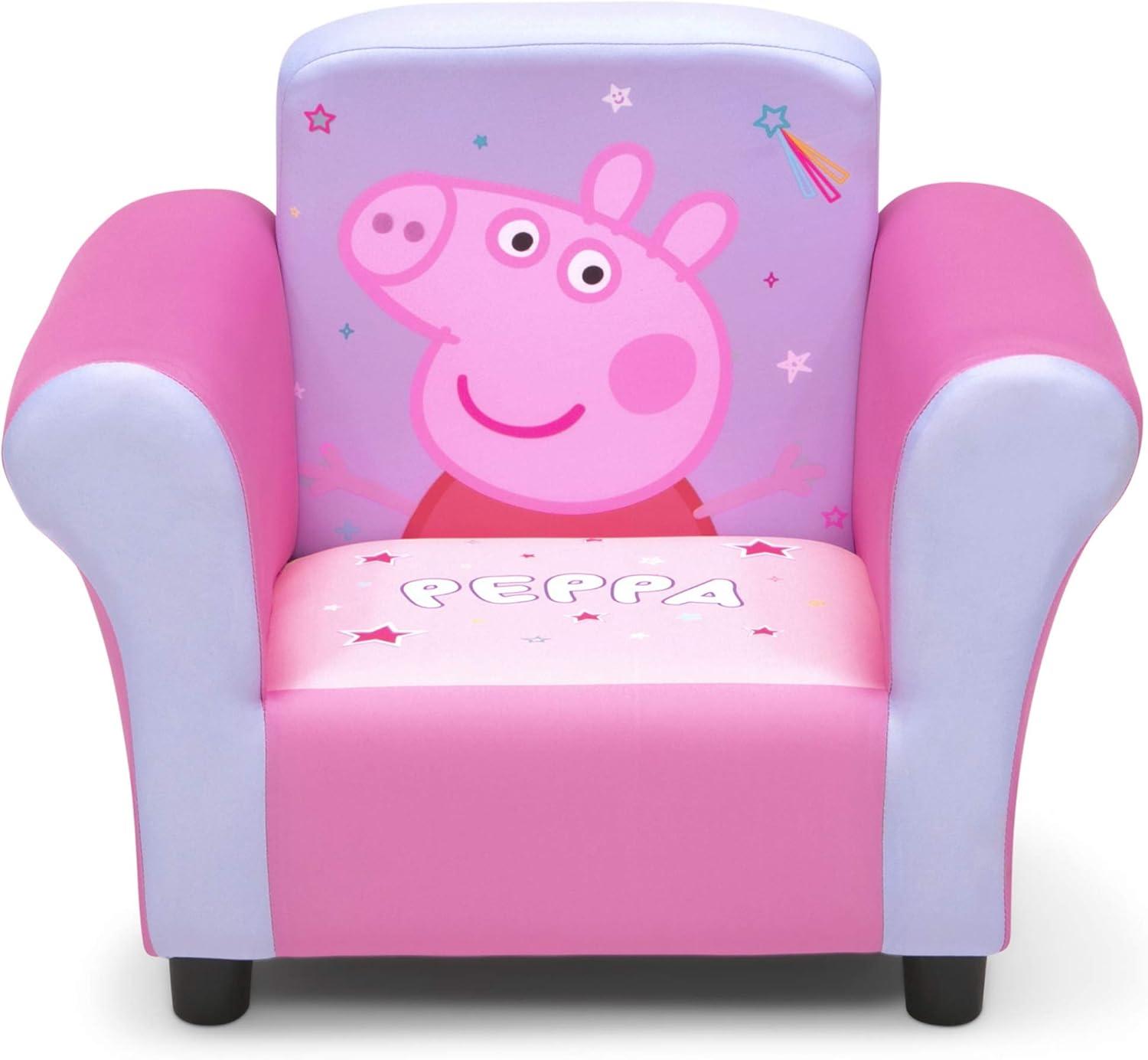 Enchanted Unicorn Pink and Wood Toddler Reading Chair