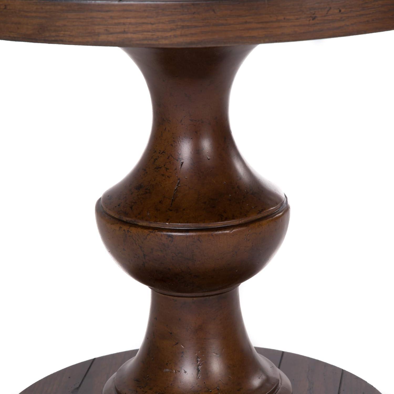 Sedona Kona Brown 26" Round Wood Traditional End Table