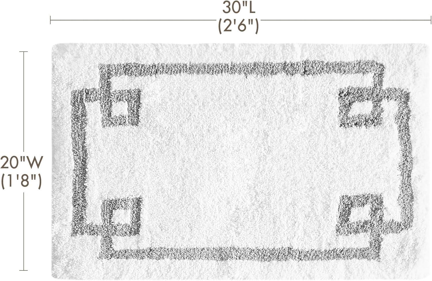 Madison Park 100% Cotton Tufted Bath Rug with Non-Slip Backing