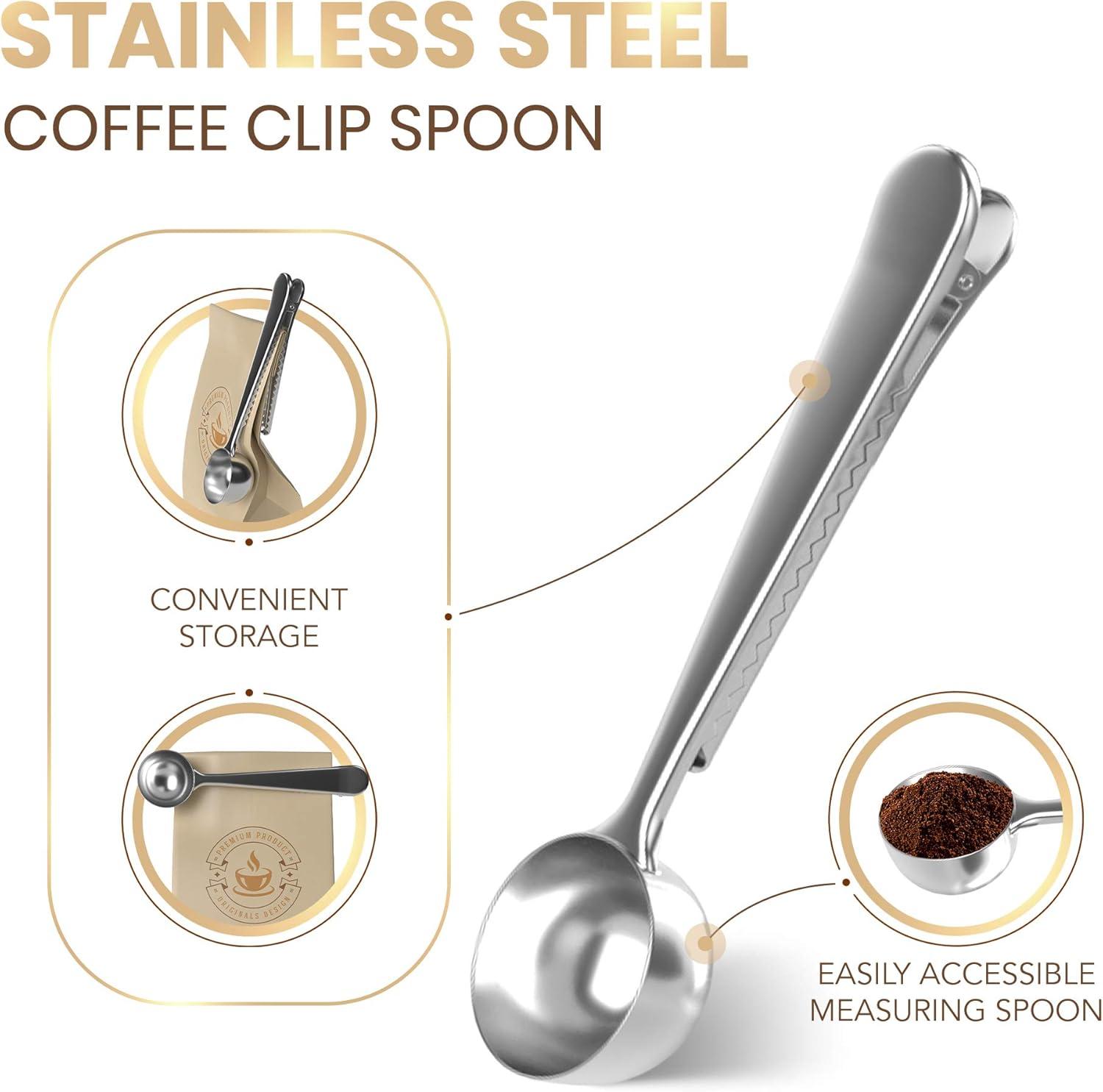 Espresso Maker by Cafe Du Chateau (313.5ml) Transparent Top Lid, High Gloss Finish, Free Coffee Clip Spoon, Coffee Percolator