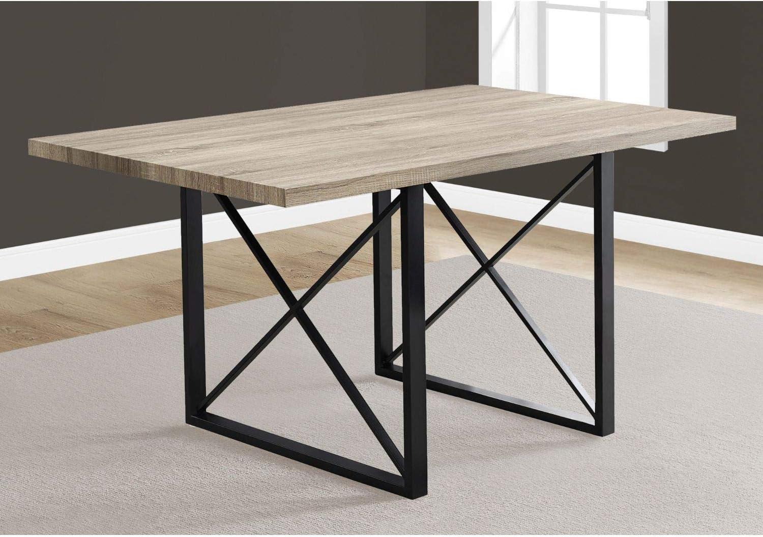 Monarch Specialties Dining Table, 60" Rectangular, Kitchen, Dining Room, Metal, Laminate