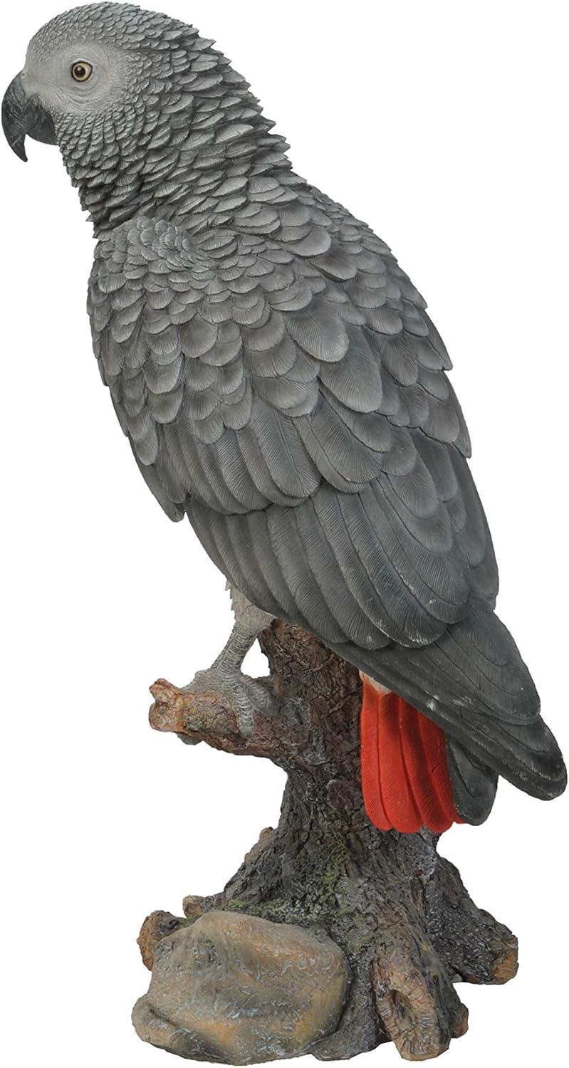 Hi-Line Gift Grey Gabon Parrot ON Stump