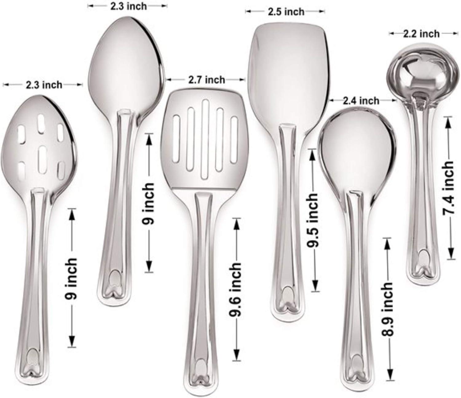 Elegant Stainless Steel 6-Piece Cooking Utensil Set