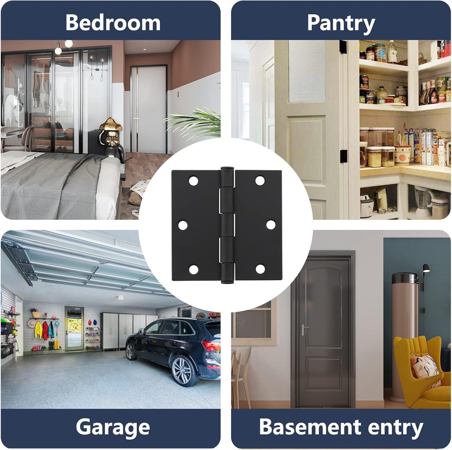 Design House 3.5" H x 3.5" W Butt Bearing Door Hinges (Set of 3)