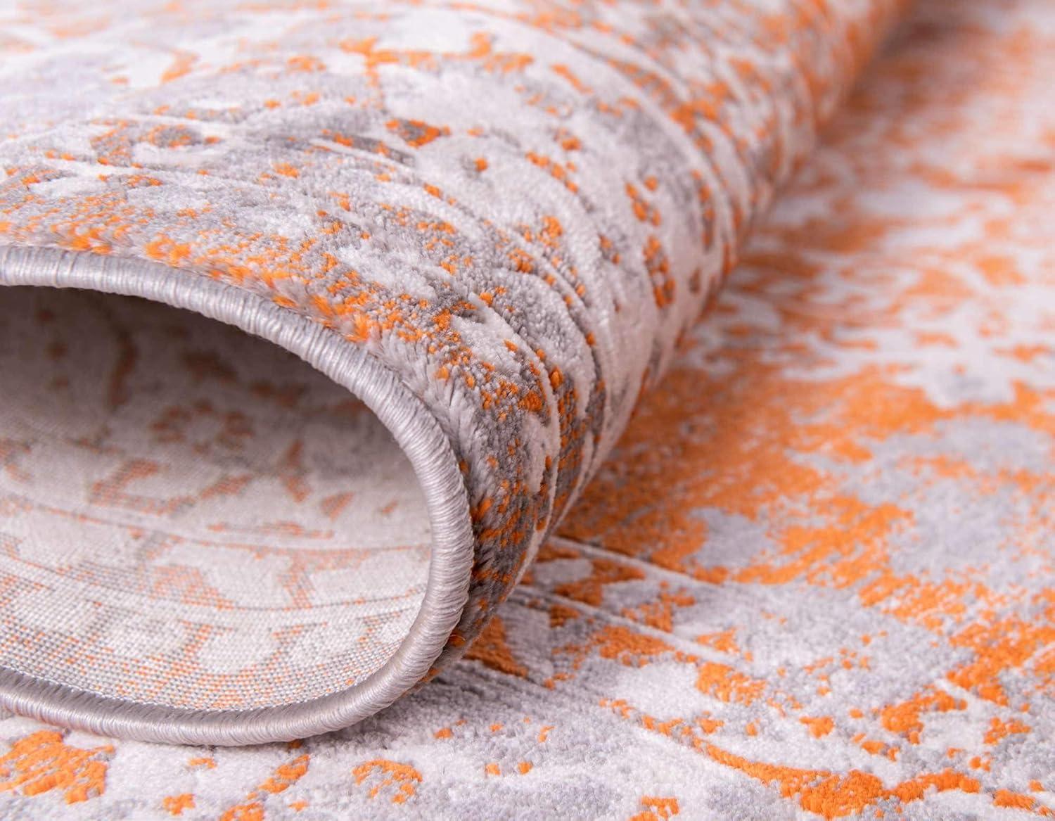 Unique Loom New Classical Collection Area Rug - Olwen (8' x 11' 4" Rectangle Terracotta/Gray)