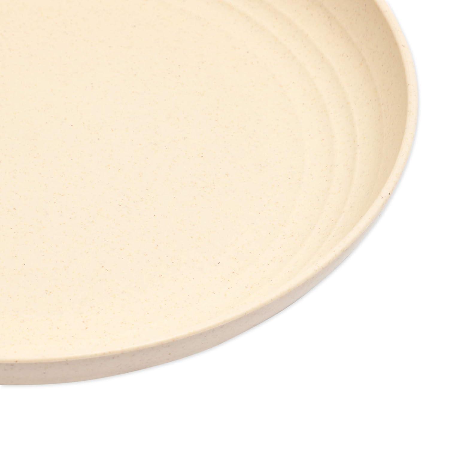 Juvale 6 Pack Unbreakable & Sturdy Wheat Straw Dinner Plates for Kids & Adults, Beige, 9 in
