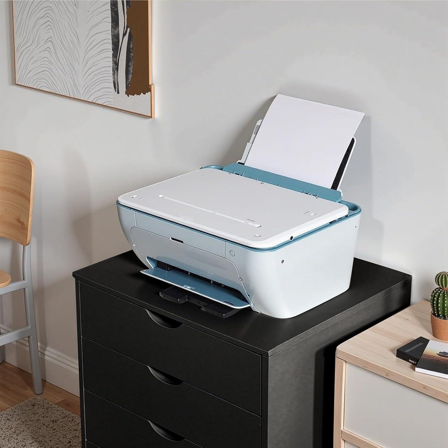 HeSLehs 7-Drawer Organizer, Tall Chest of Drawers with Caster Wheels, Alex Drawers File for Home Office, White