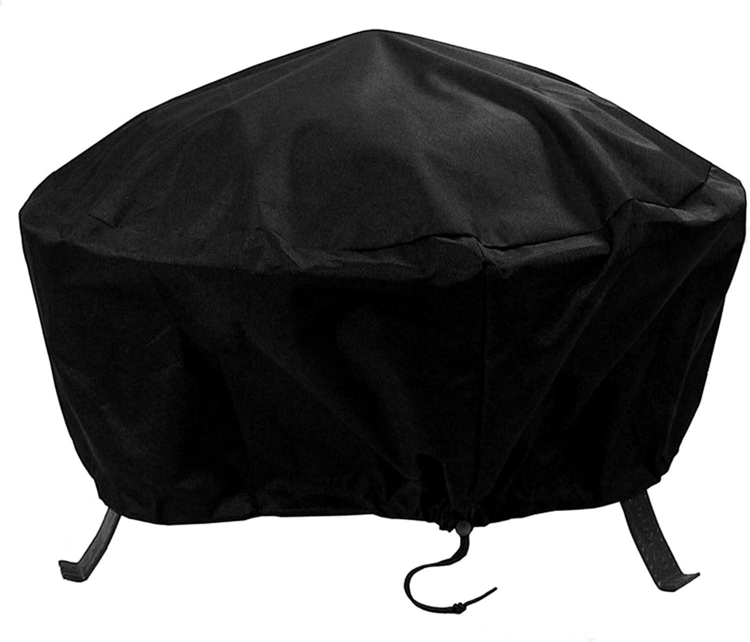 Hamilton Durable Round Fire Pit Cover with Drawstring Closure