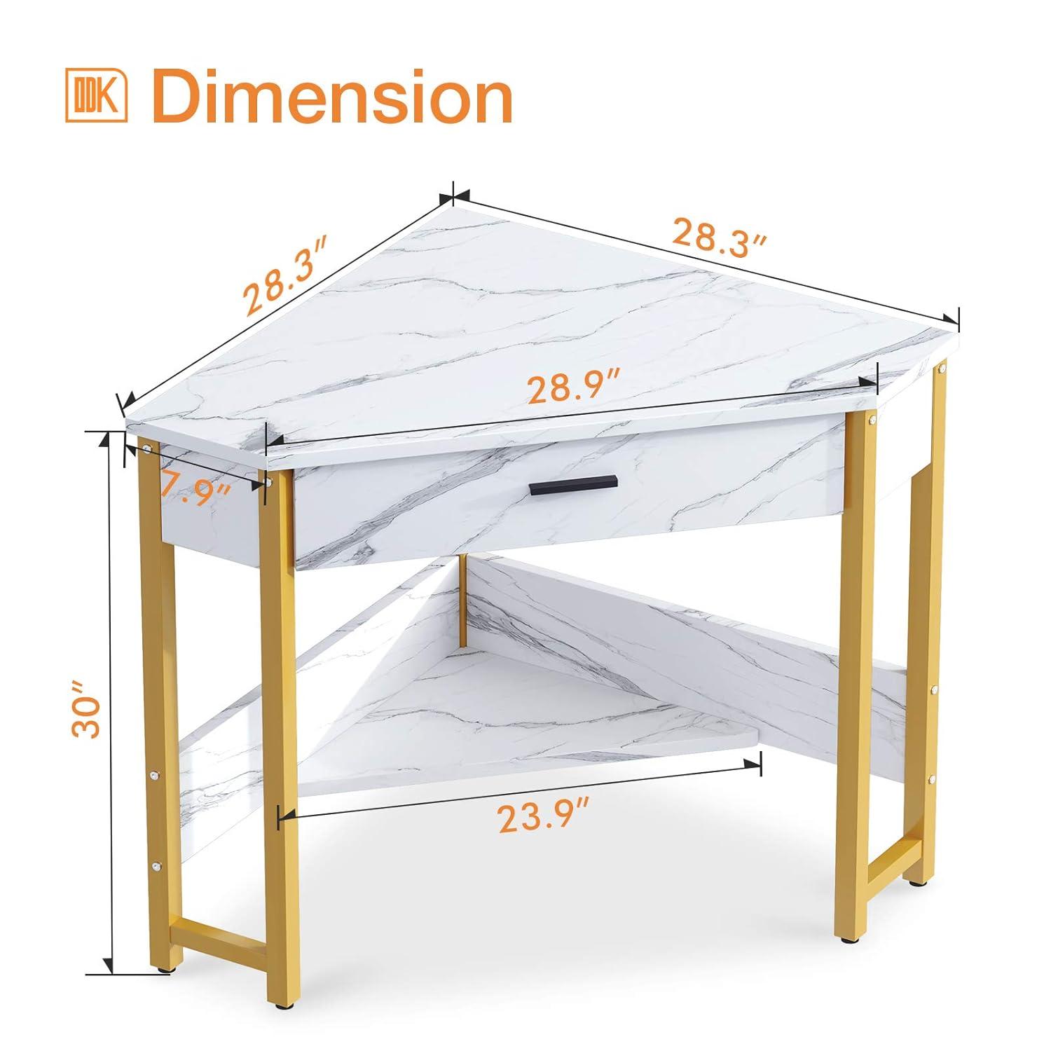 ODK Corner Metal Base Writing Desk